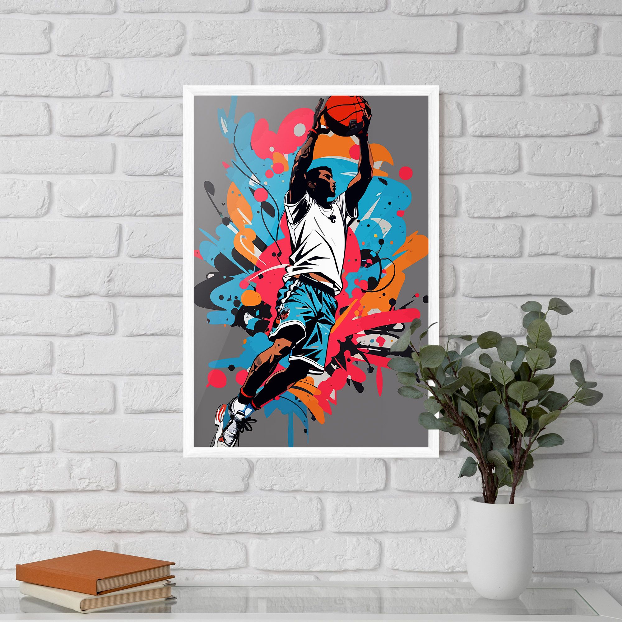 Blue Red Basket mockup 5