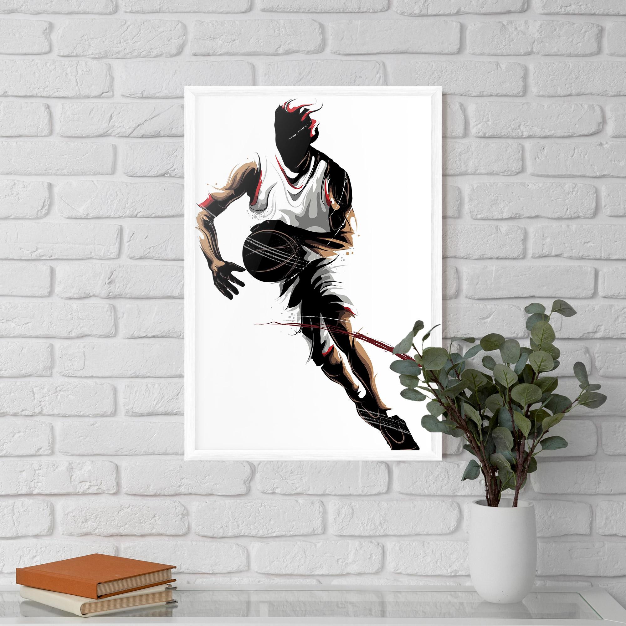 Рамкиран постер Dribbling Run mockup 5