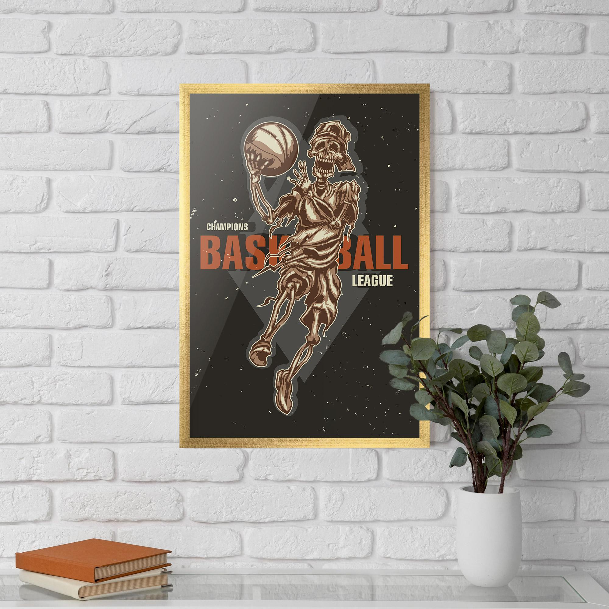 Рамкиран постер Basketball League mockup 5