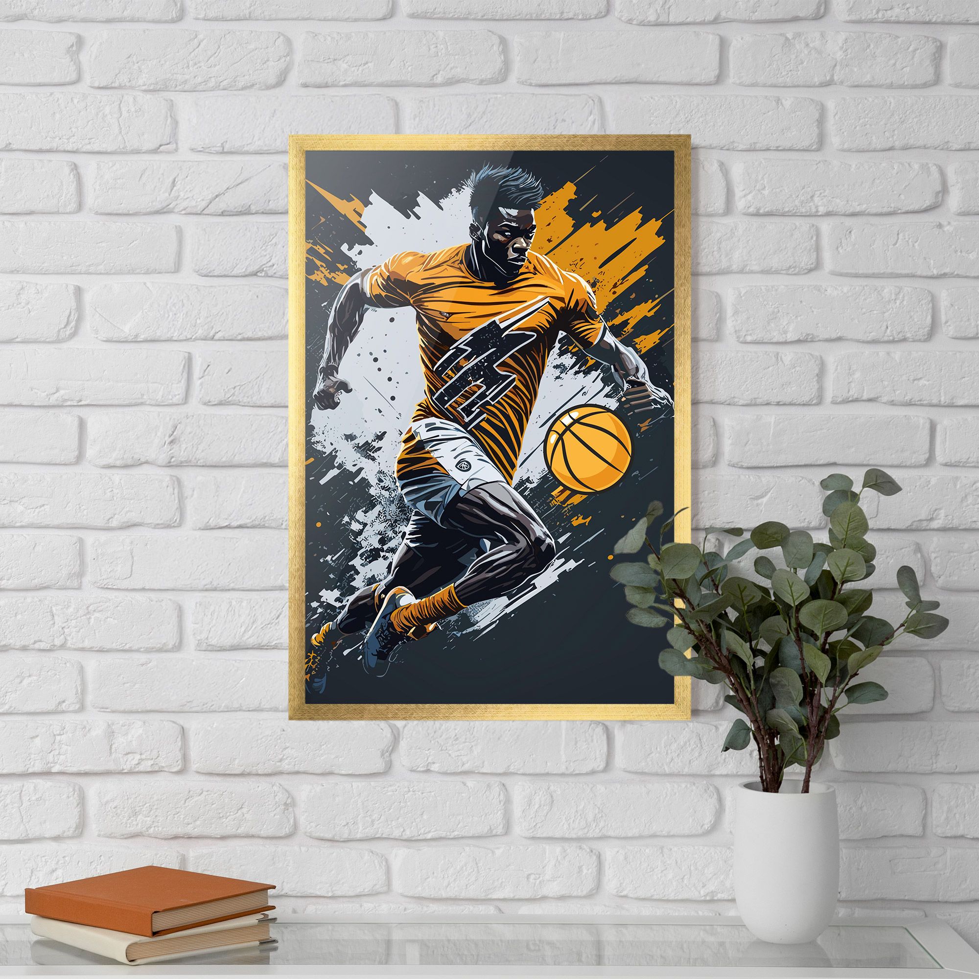 Yellow White Basket mockup 5