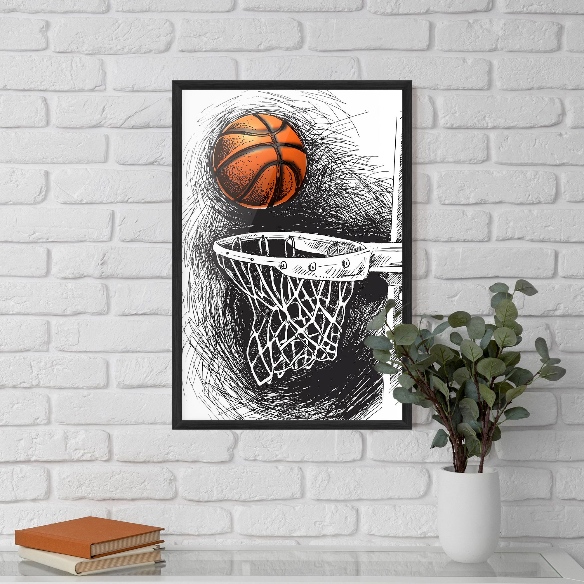 Grey Line Basket mockup 5