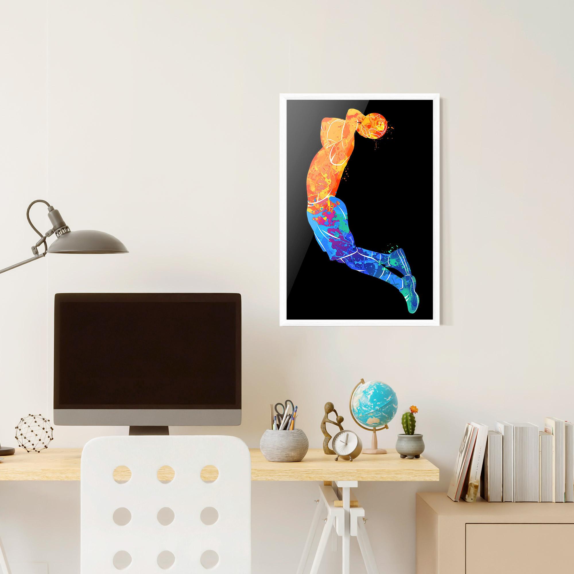 Рамкиран постер Blue Orange Basket mockup 6