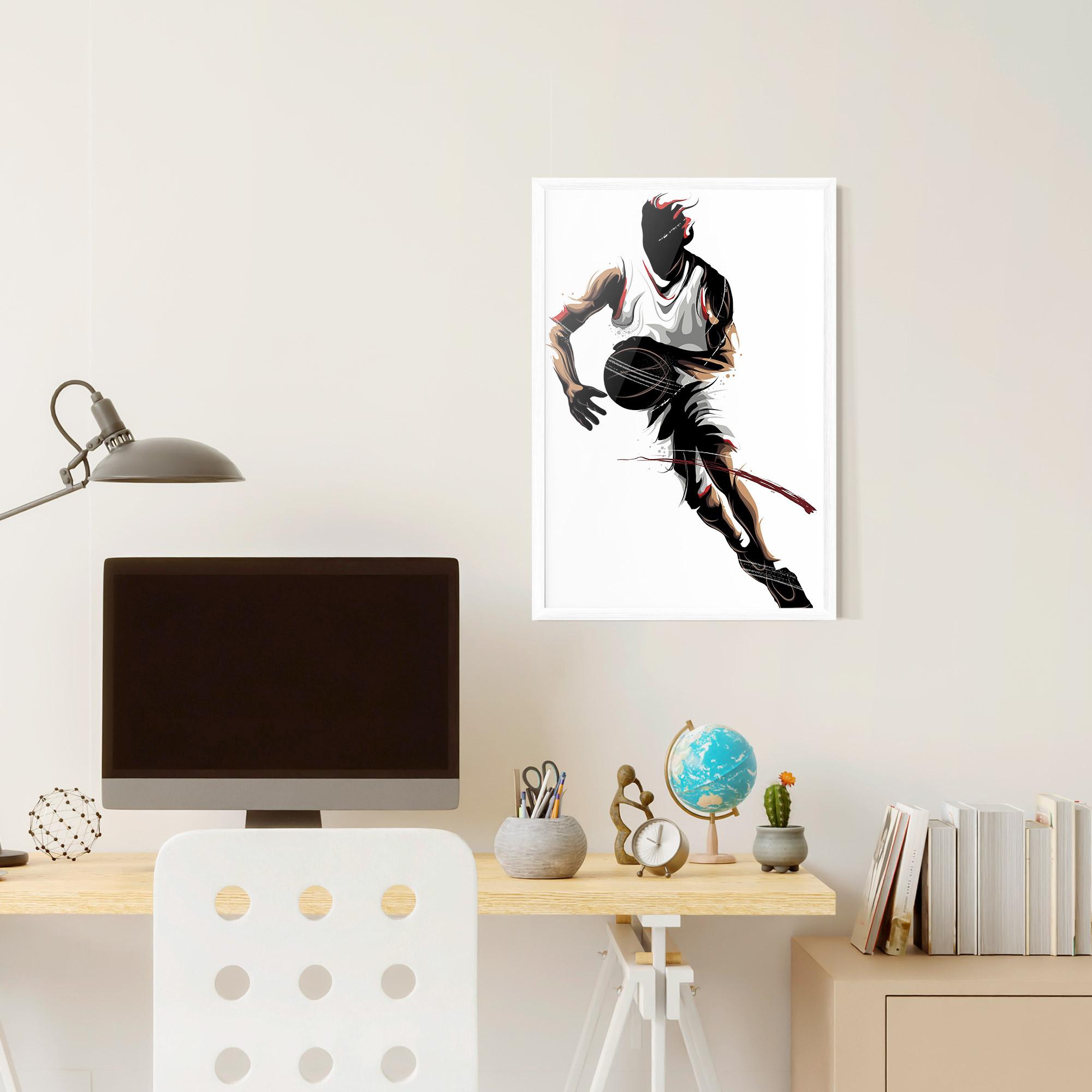 Рамкиран постер Dribbling Run mockup 6