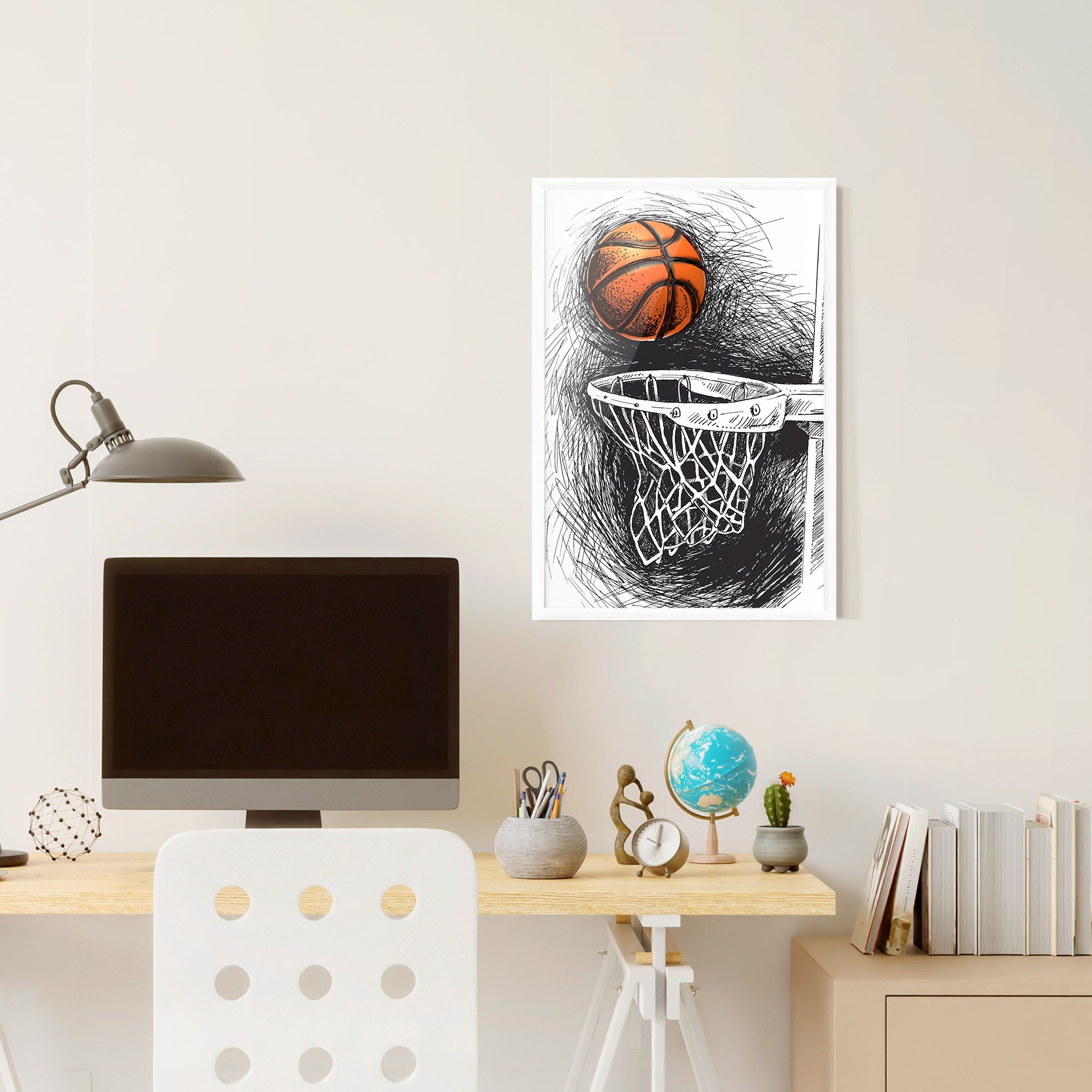 Grey Line Basket mockup 6