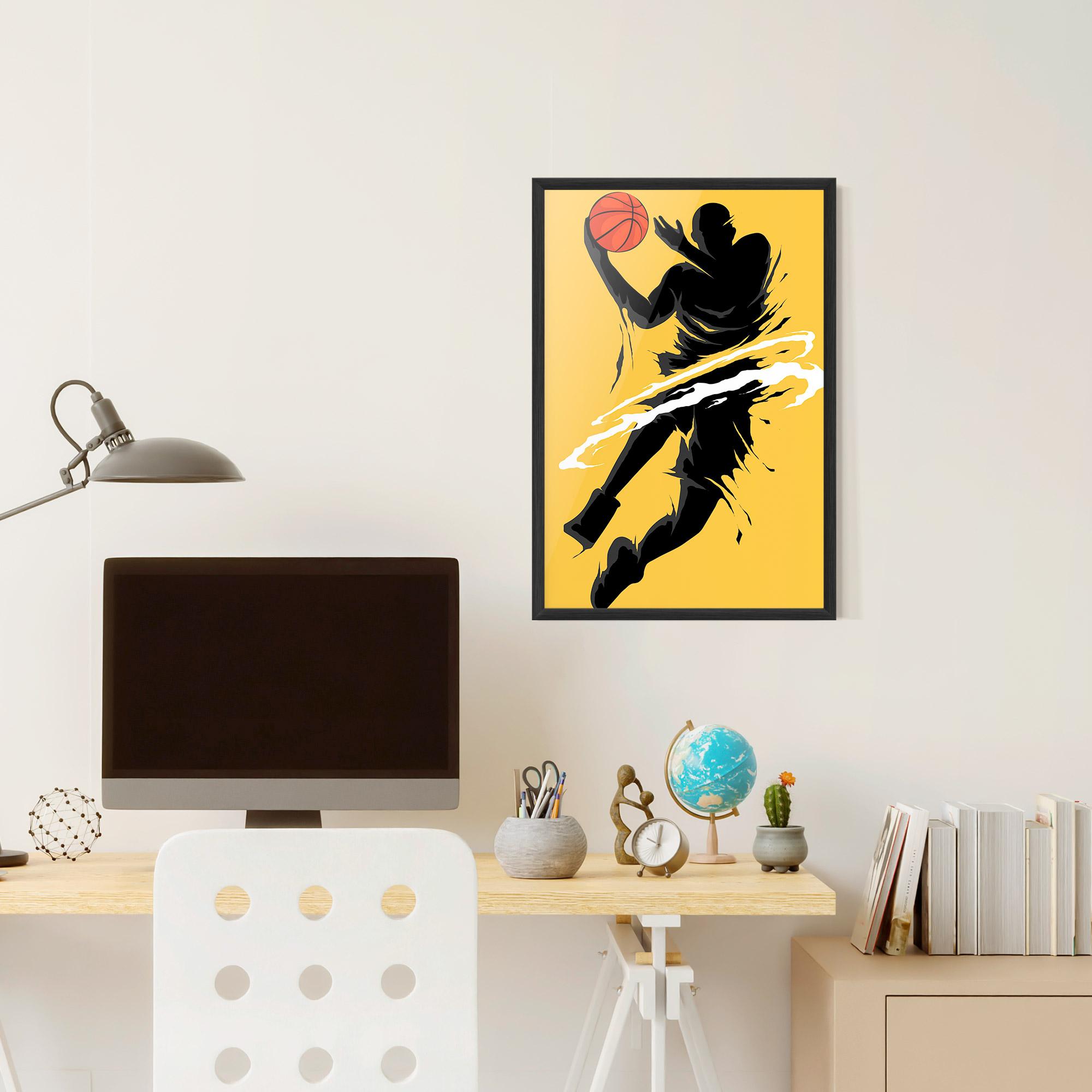 Рамкиран постер Basketball Smoke mockup 6