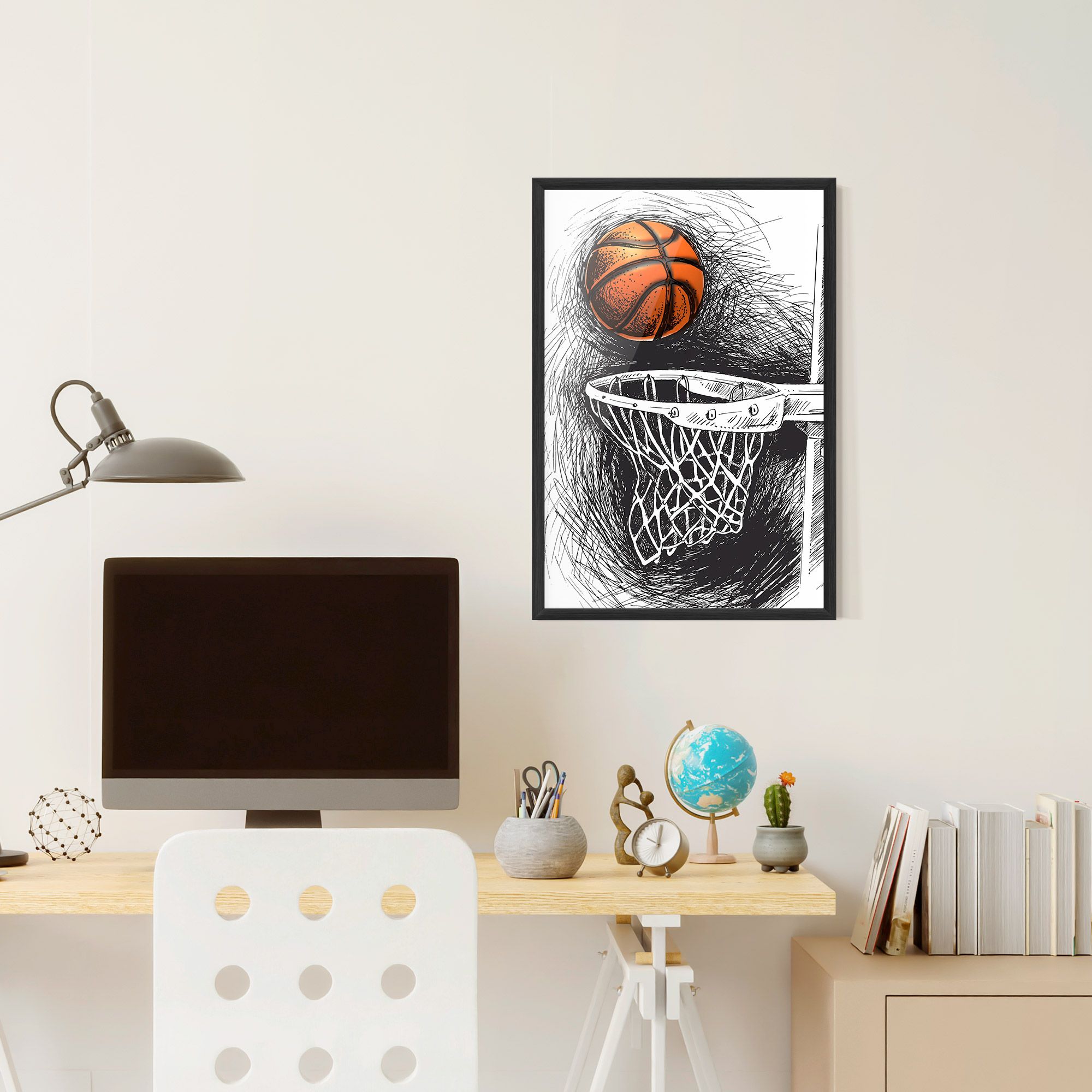 Grey Line Basket mockup 6
