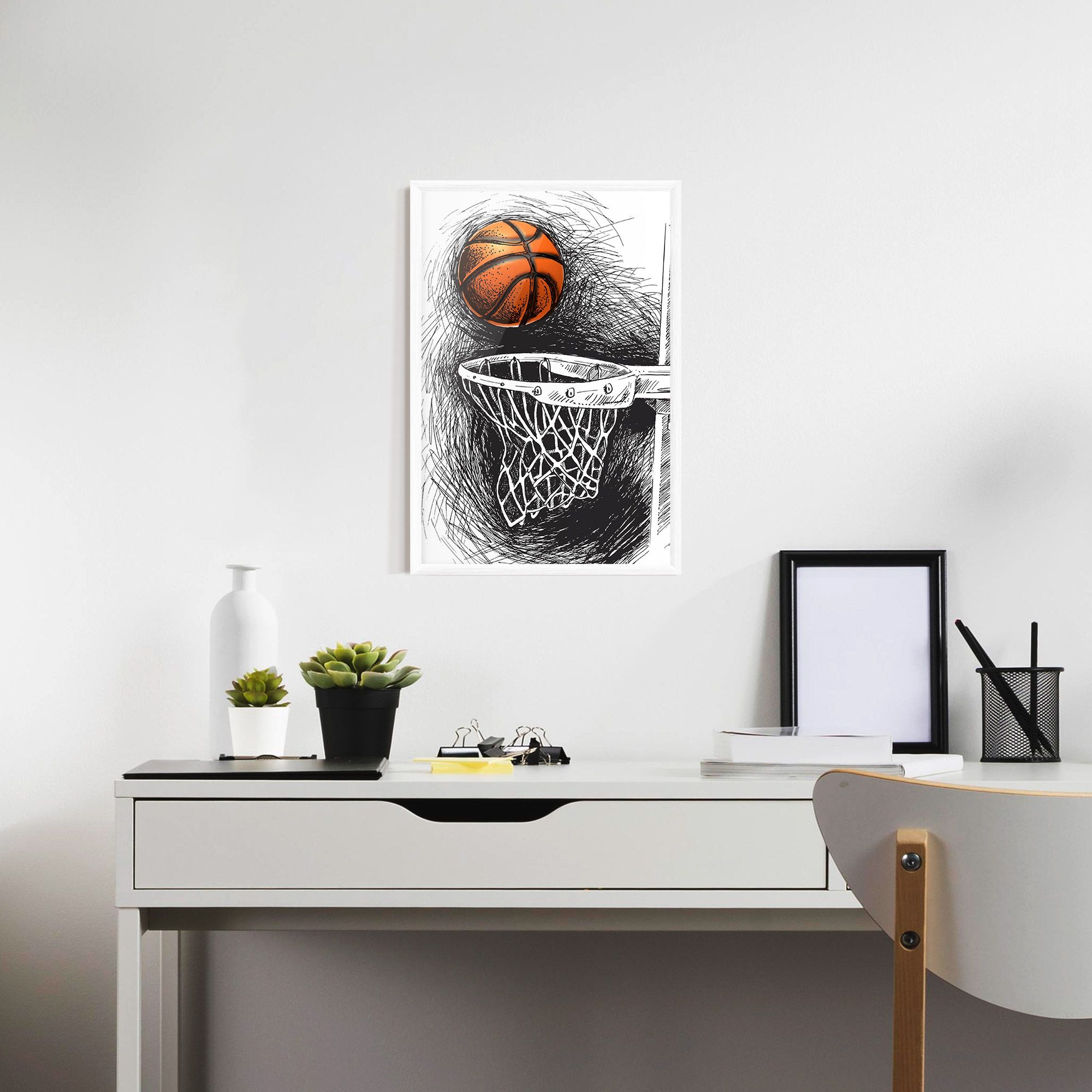Grey Line Basket mockup 7