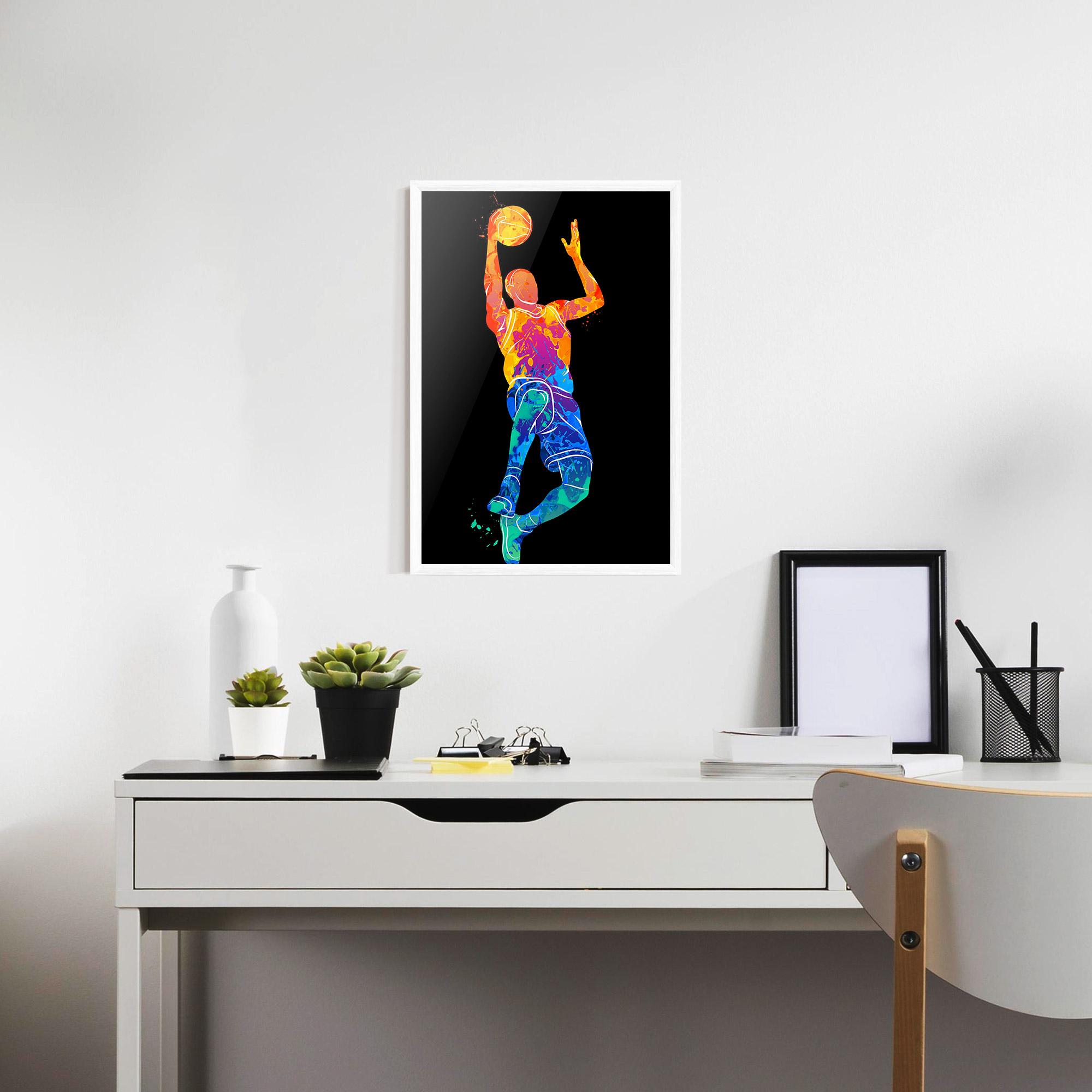 Рамкиран постер Orange Blue Basket mockup 7