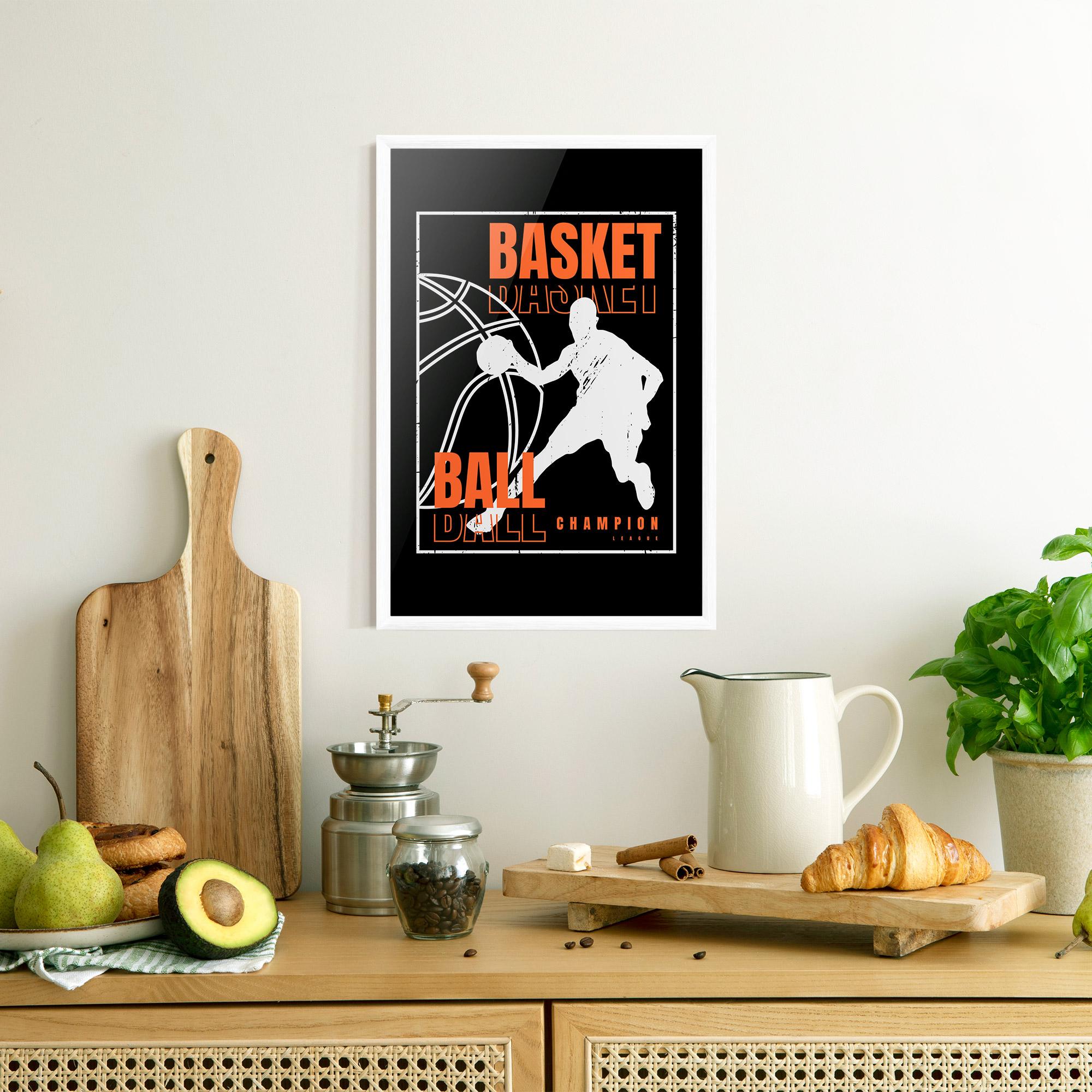 Рамкиран постер Basket Champion mockup 8