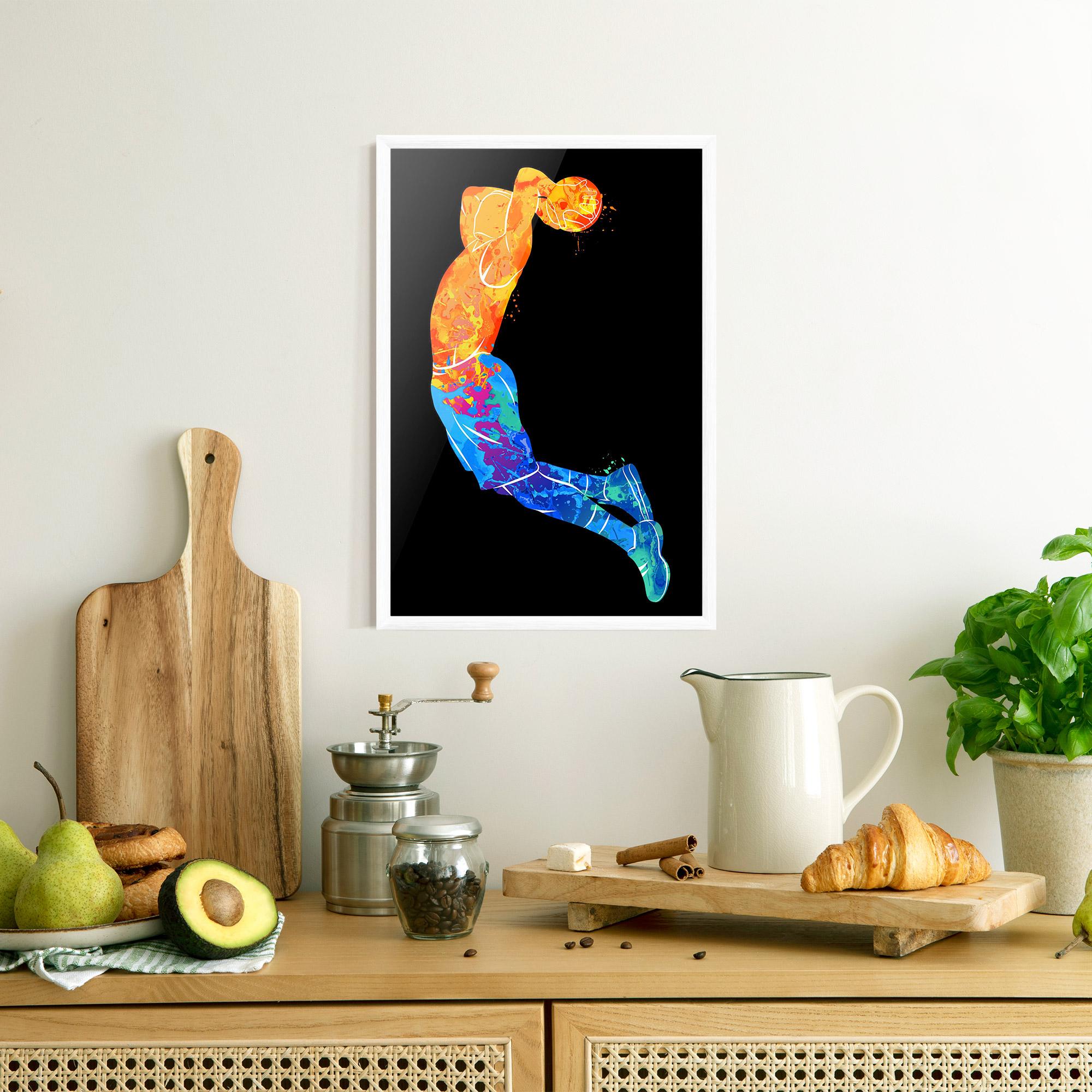 Рамкиран постер Blue Orange Basket mockup 8