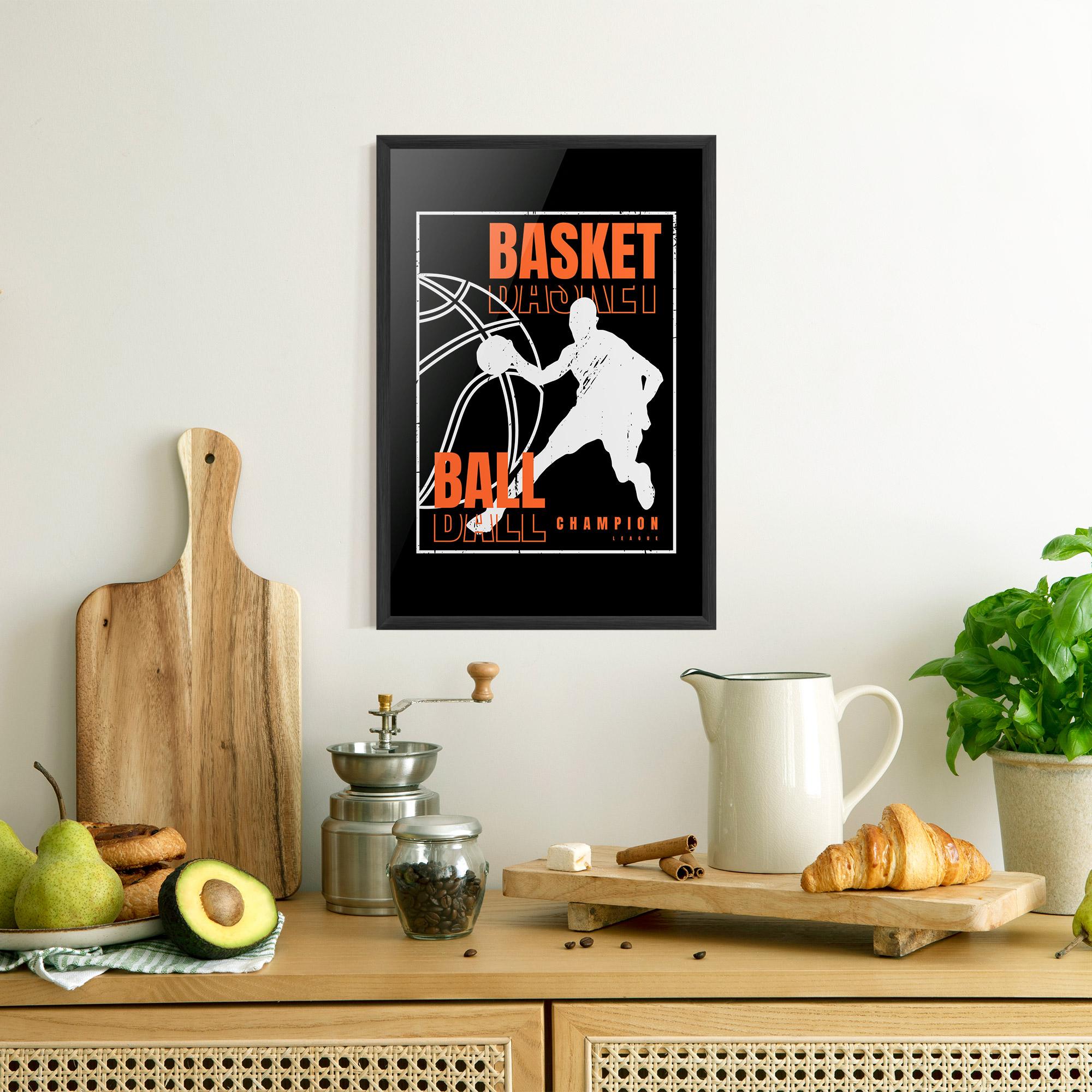 Рамкиран постер Basket Champion mockup 8