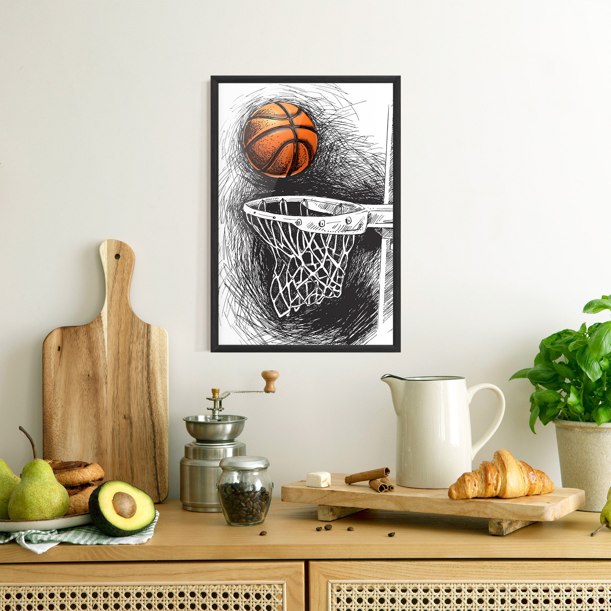 Grey Line Basket mockup 8