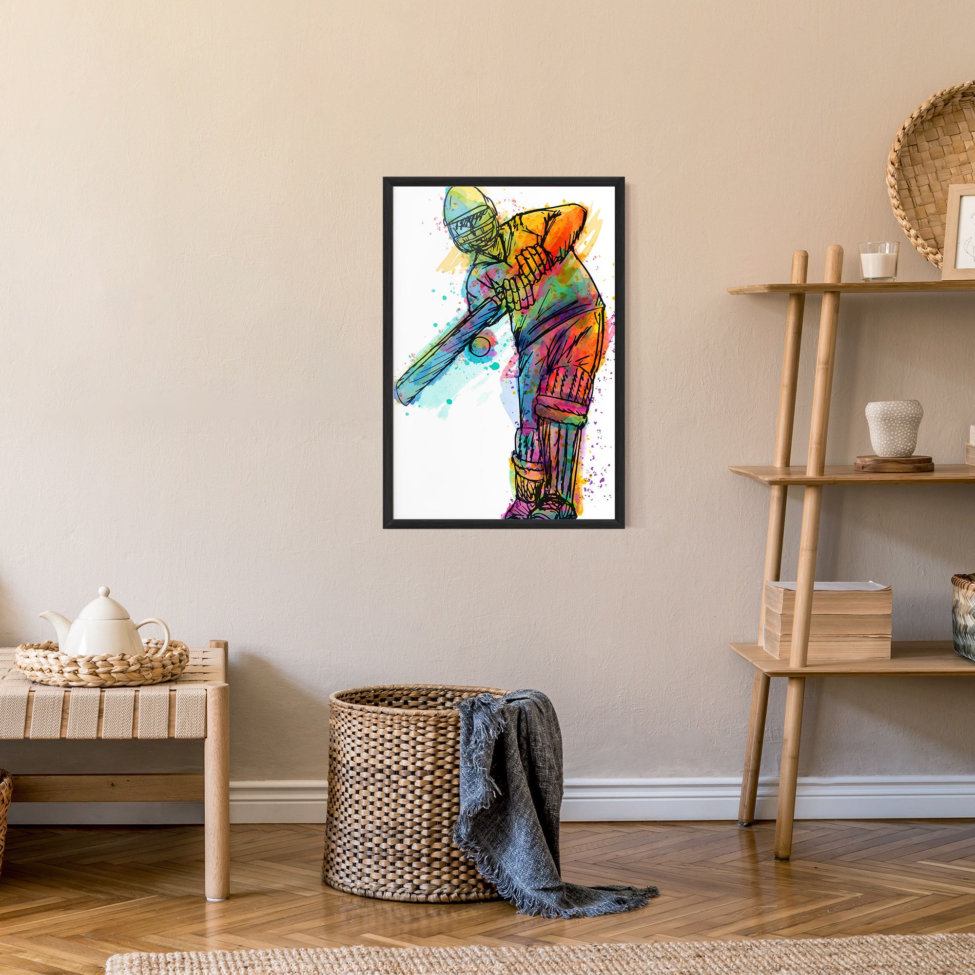 Colorful Baseball Player mockup 9