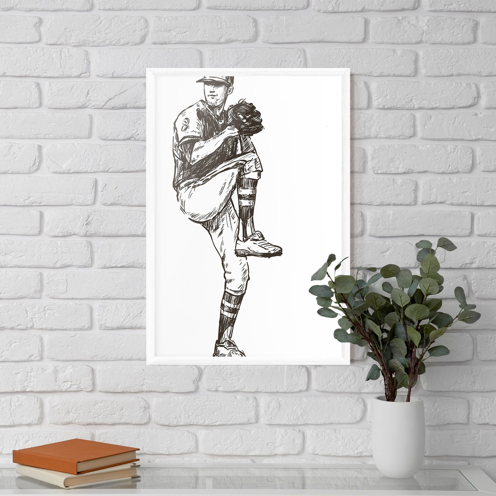 Baseball Player Line mockup 5