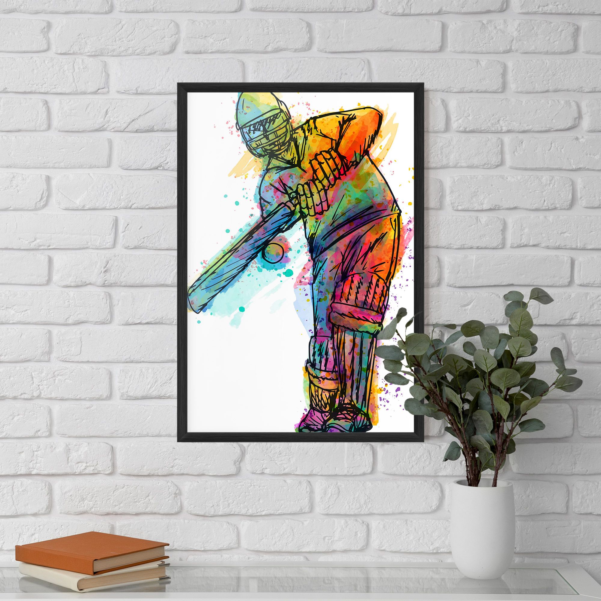 Colorful Baseball Player mockup 5