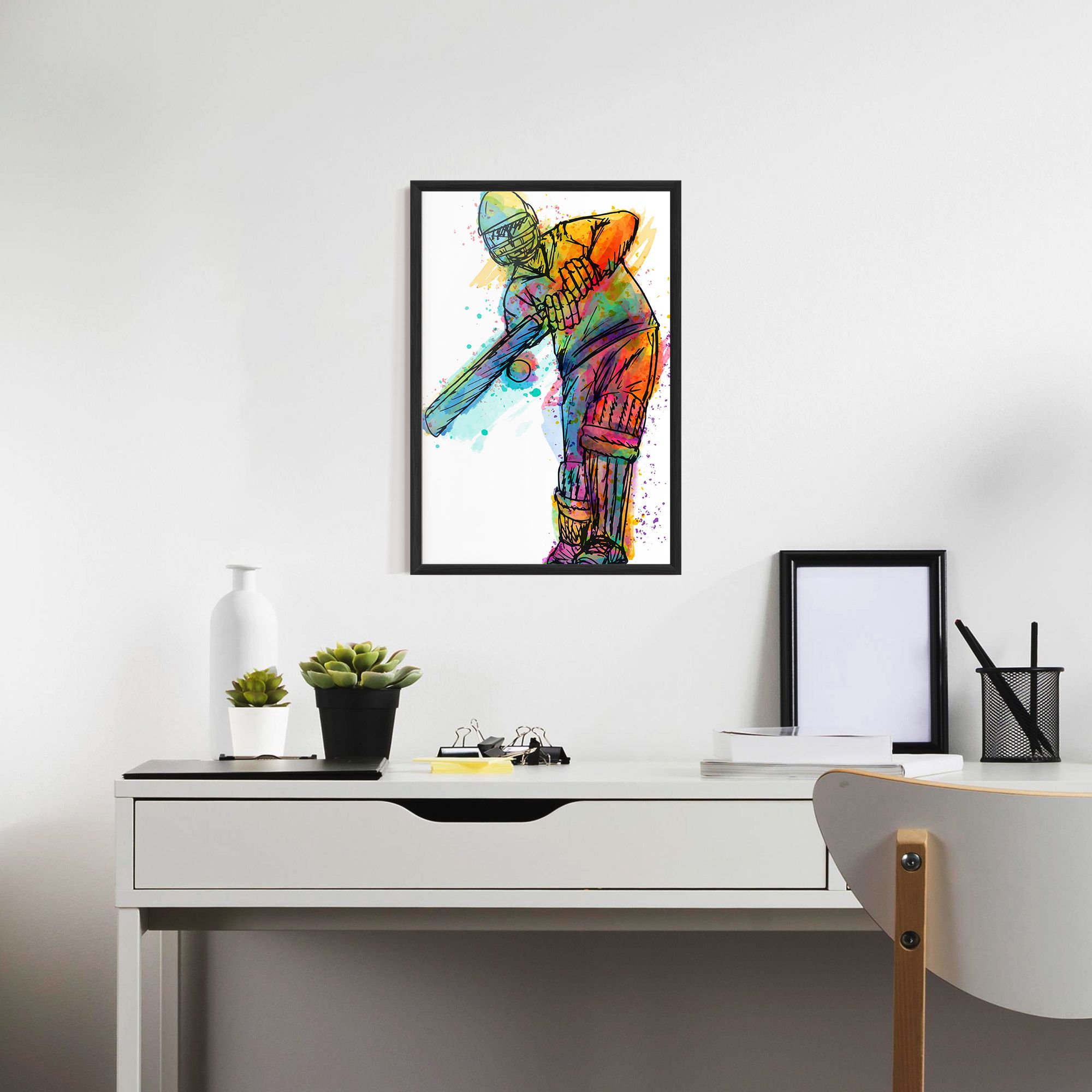 Colorful Baseball Player mockup 7