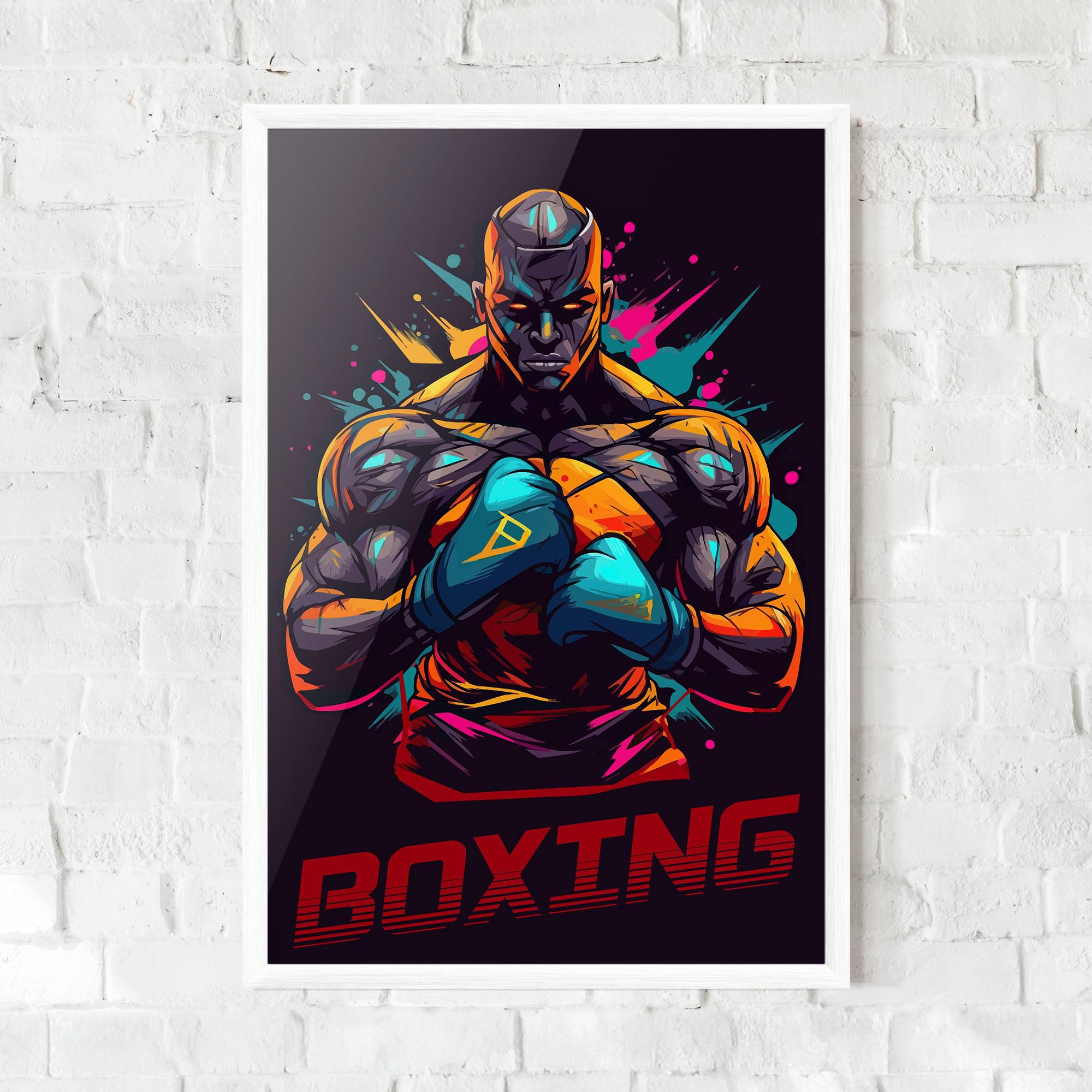 Рамкиран постер Boxing Strong mockup 0