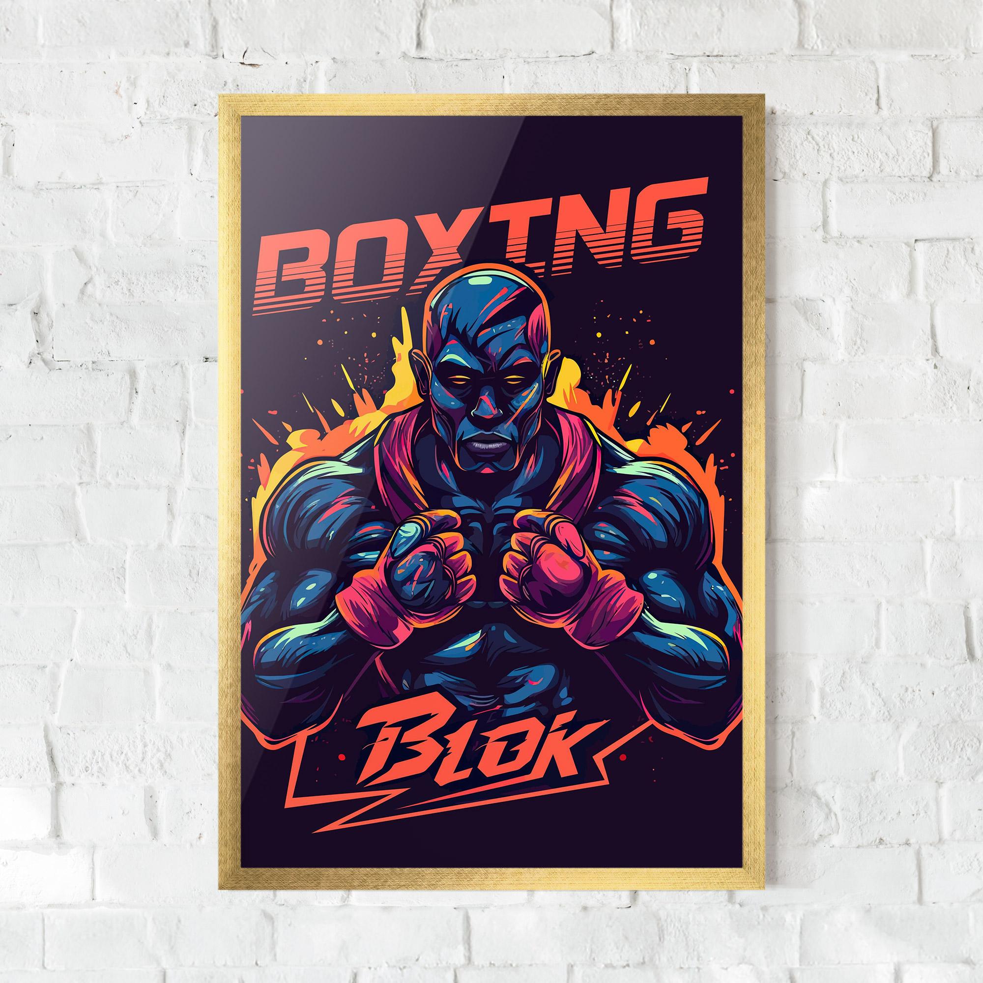 Рамкиран постер Boxing Blok mockup 0