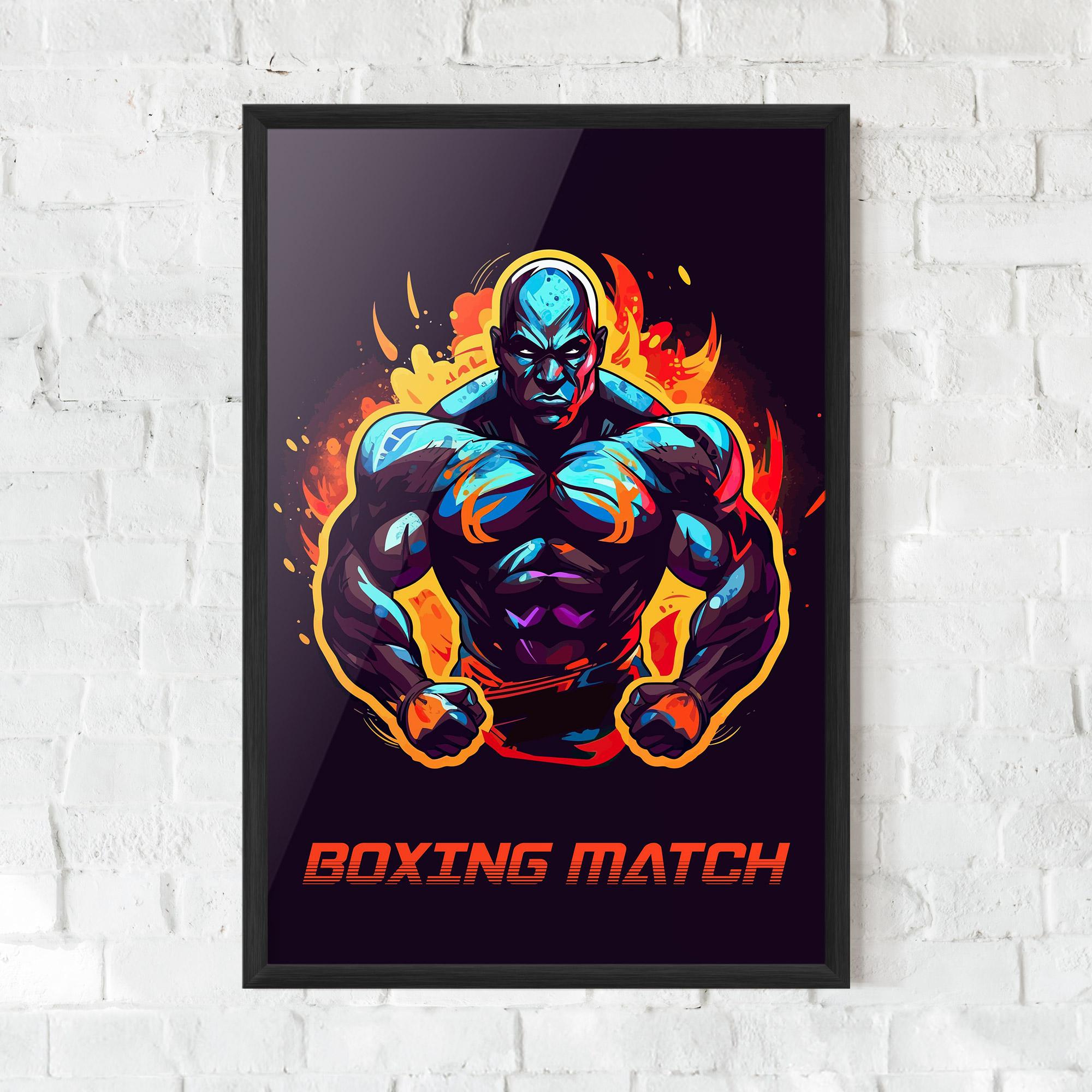 Рамкиран постер Boxing Strong Match mockup 0