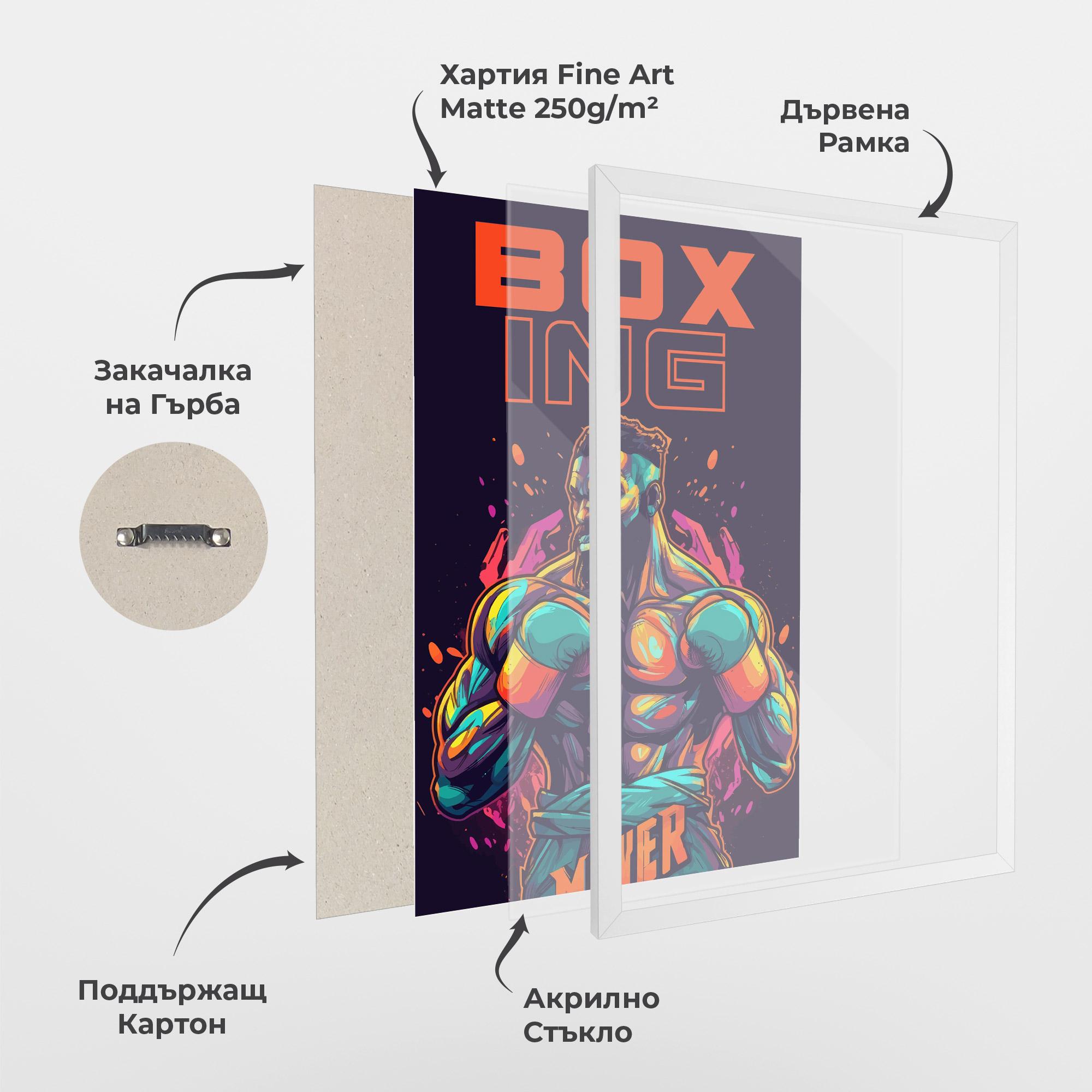 Рамкиран постер Box Ing mockup 1