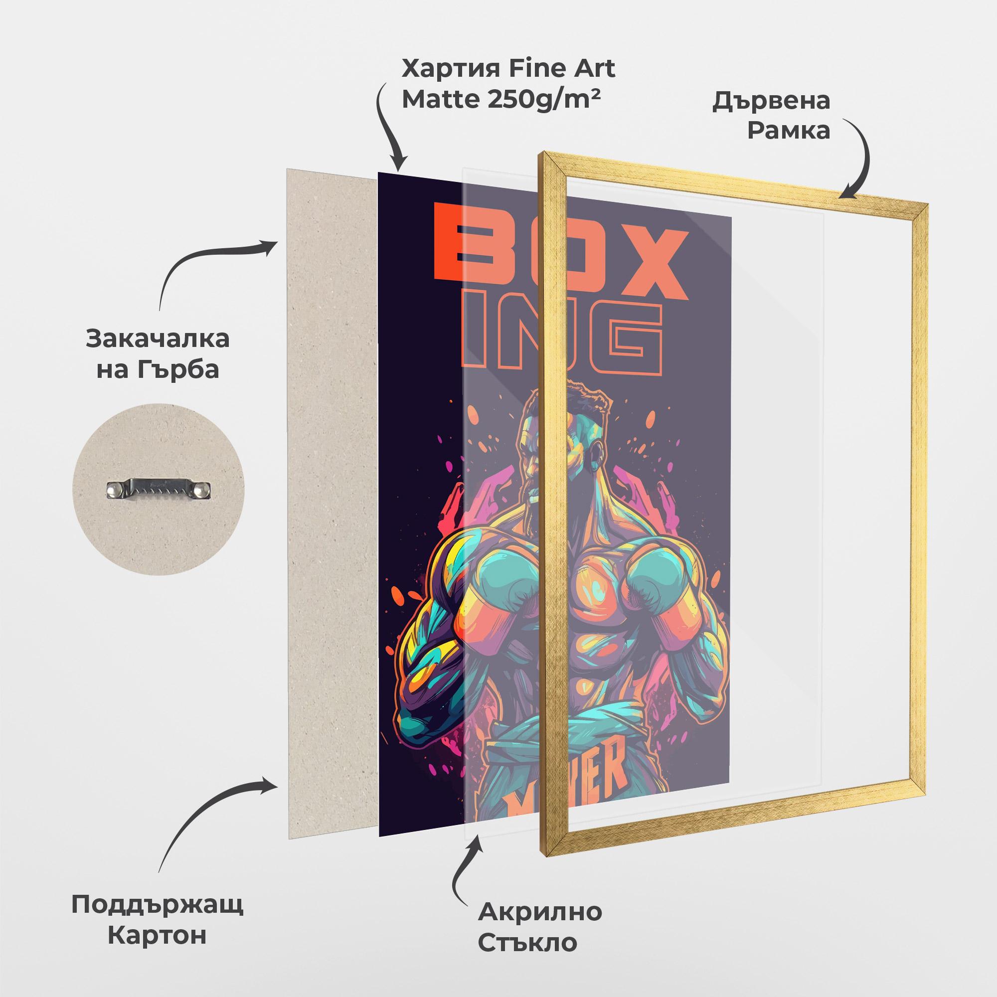 Рамкиран постер Box Ing mockup 1