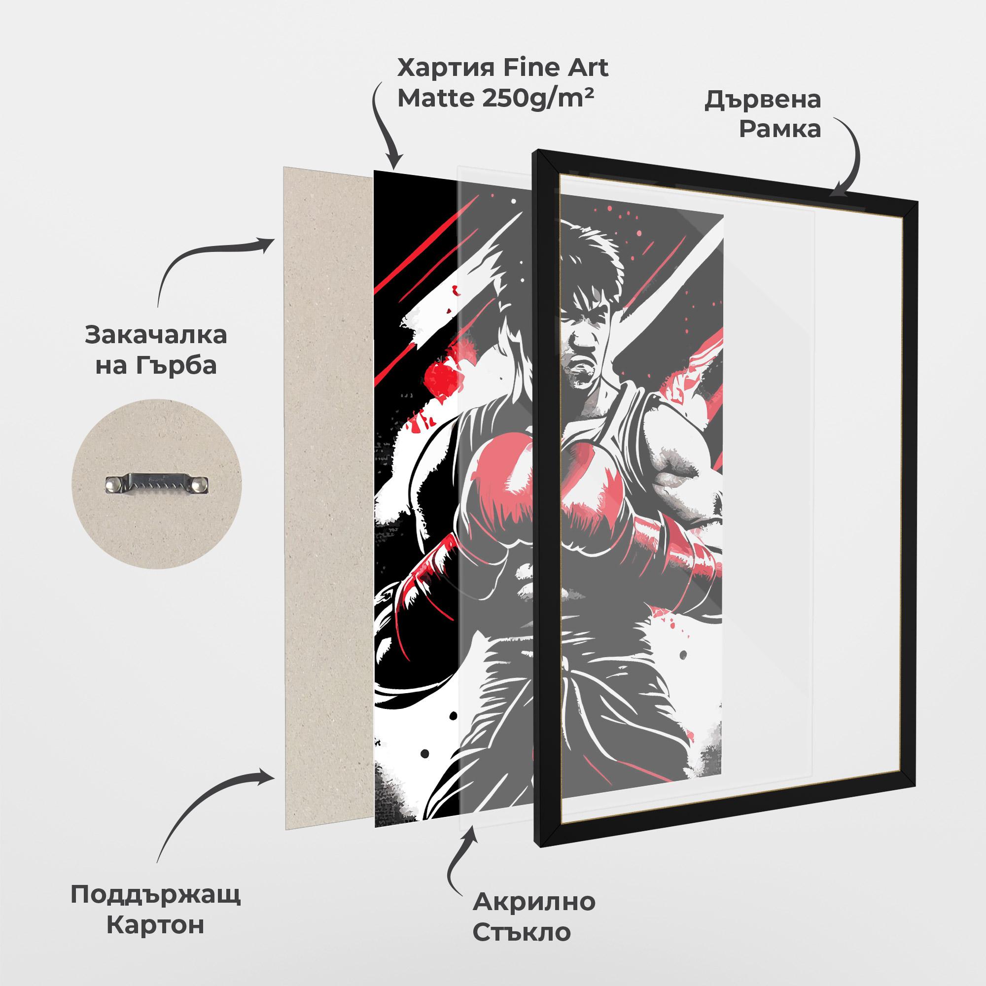 Рамкиран постер Glove Video Game mockup 1