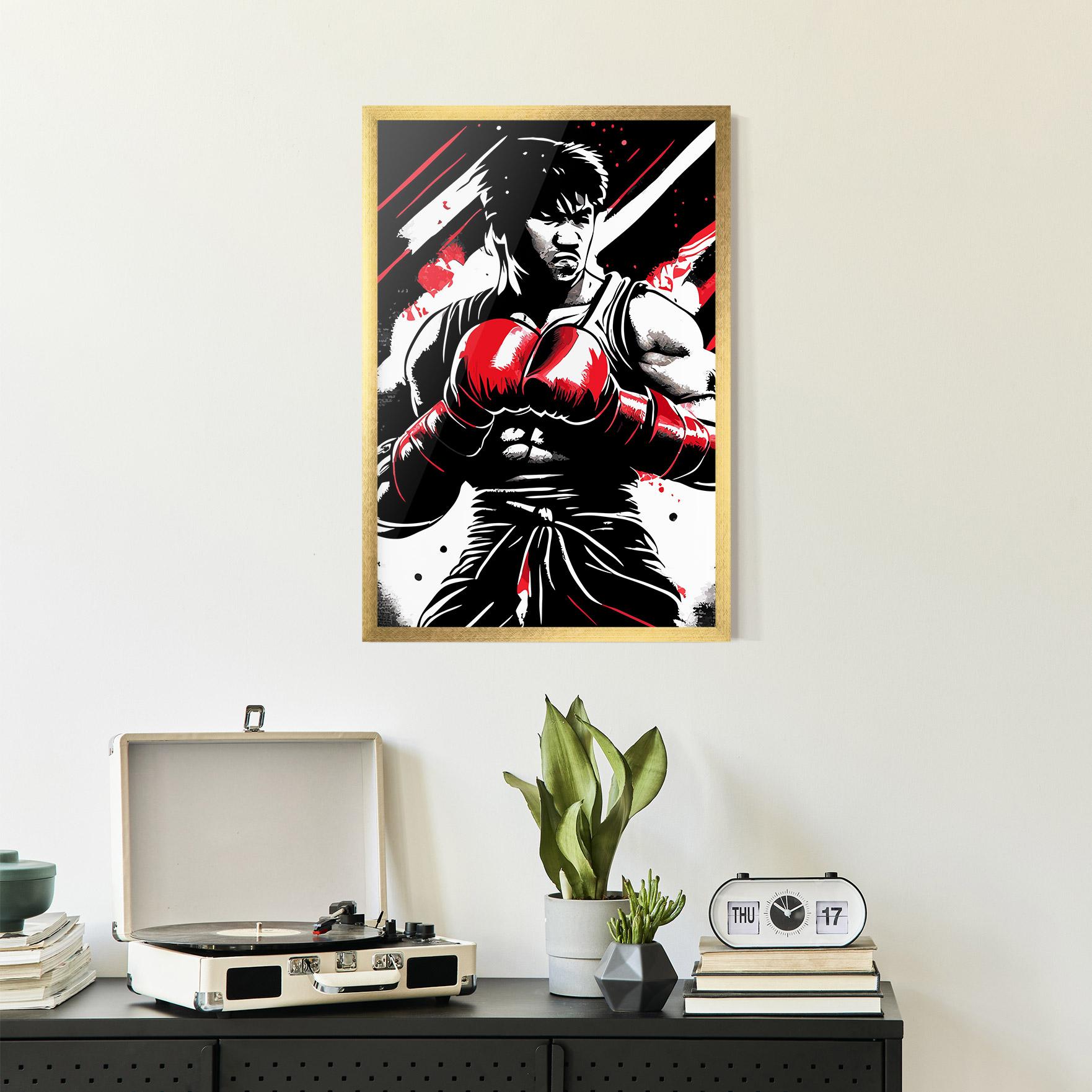 Рамкиран постер Glove Video Game mockup 2