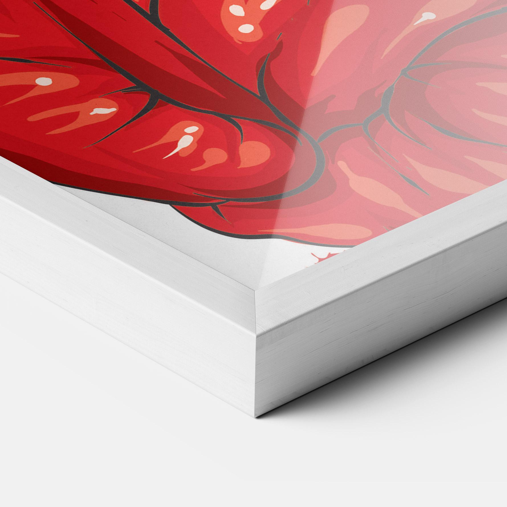 Рамкиран постер Blue Red Gloves mockup 3