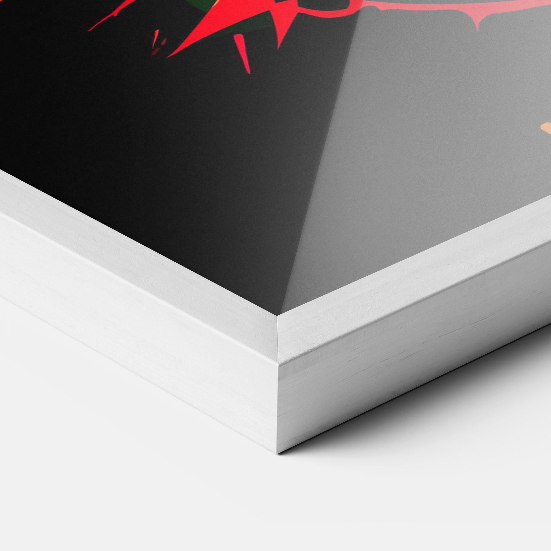 Рамкиран постер Light Blue Gloves mockup 3