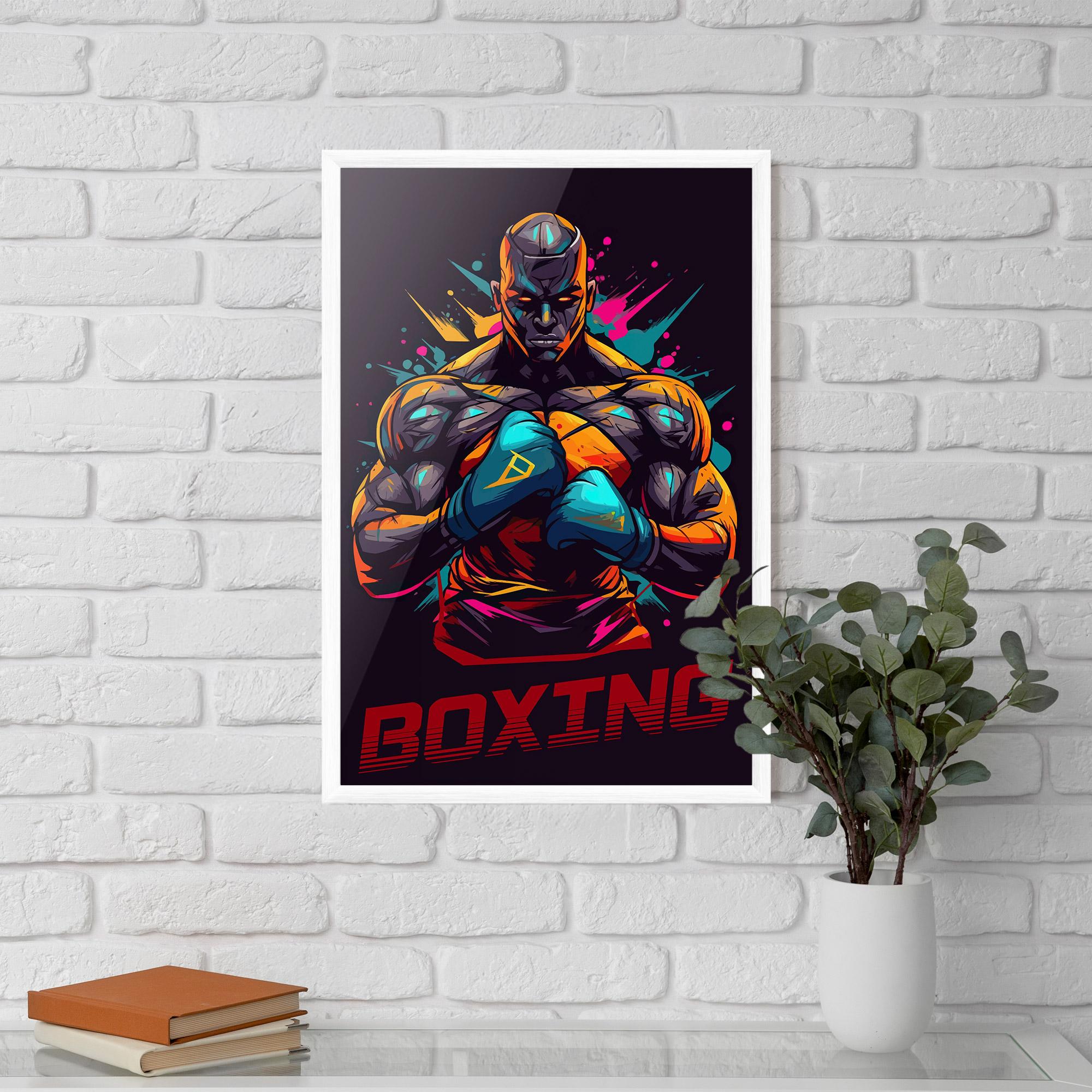 Рамкиран постер Boxing Strong mockup 5