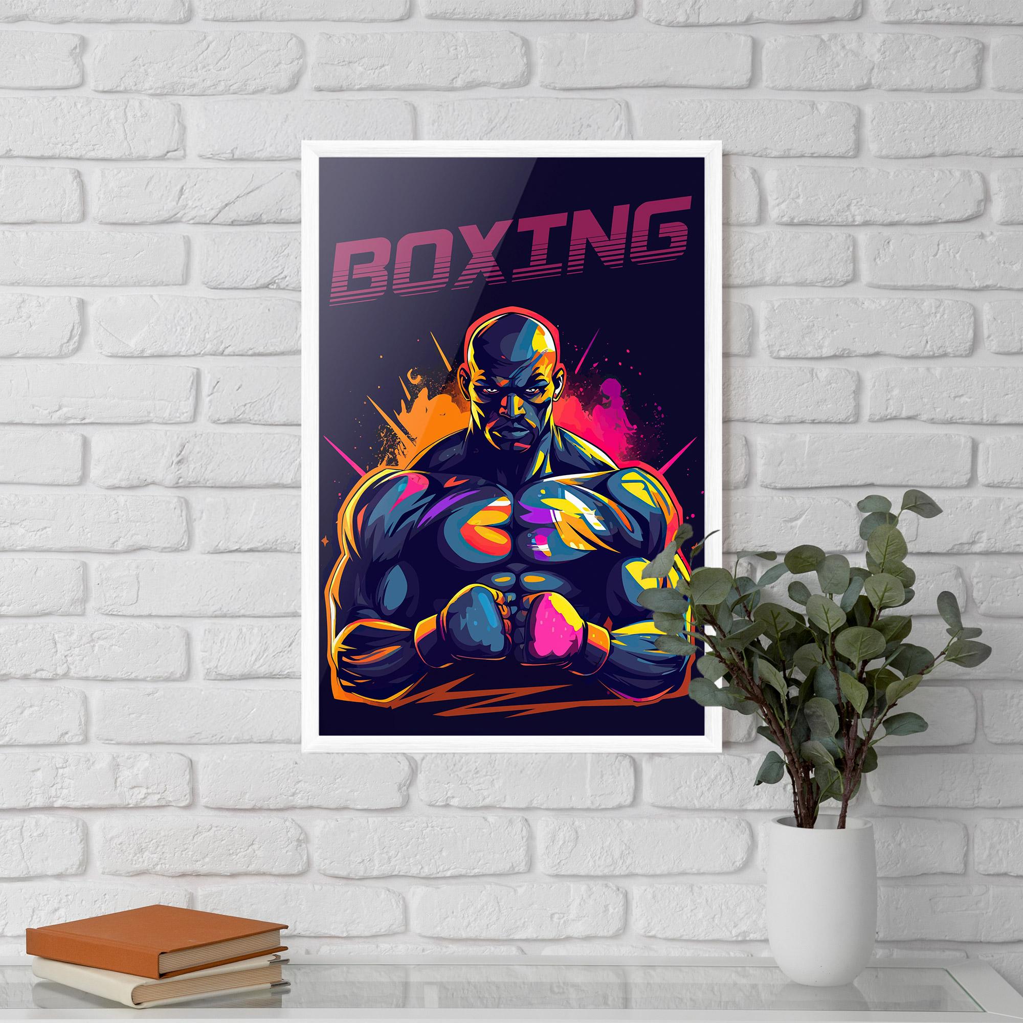 Рамкиран постер Yellow Pink Box mockup 5