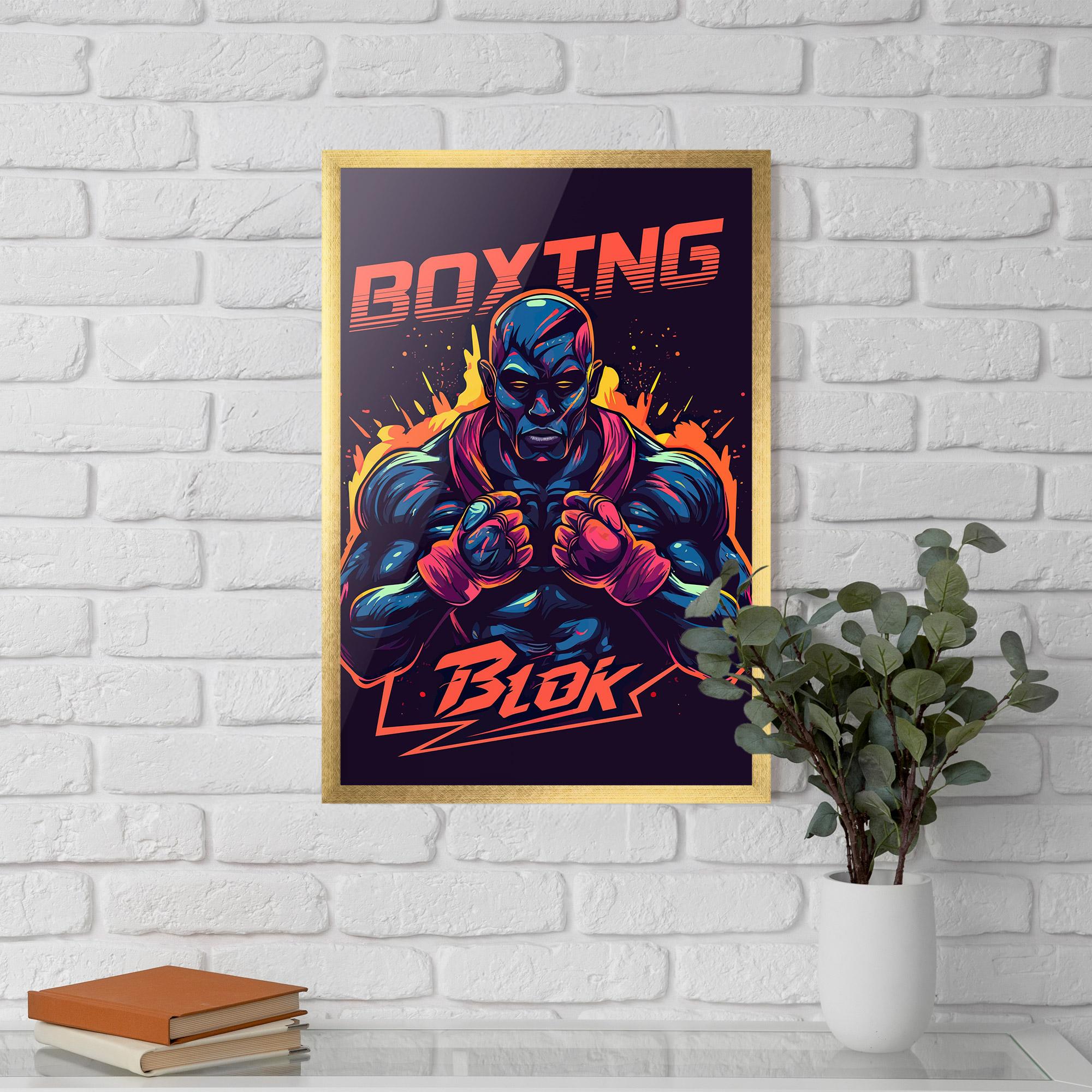 Рамкиран постер Boxing Blok mockup 5