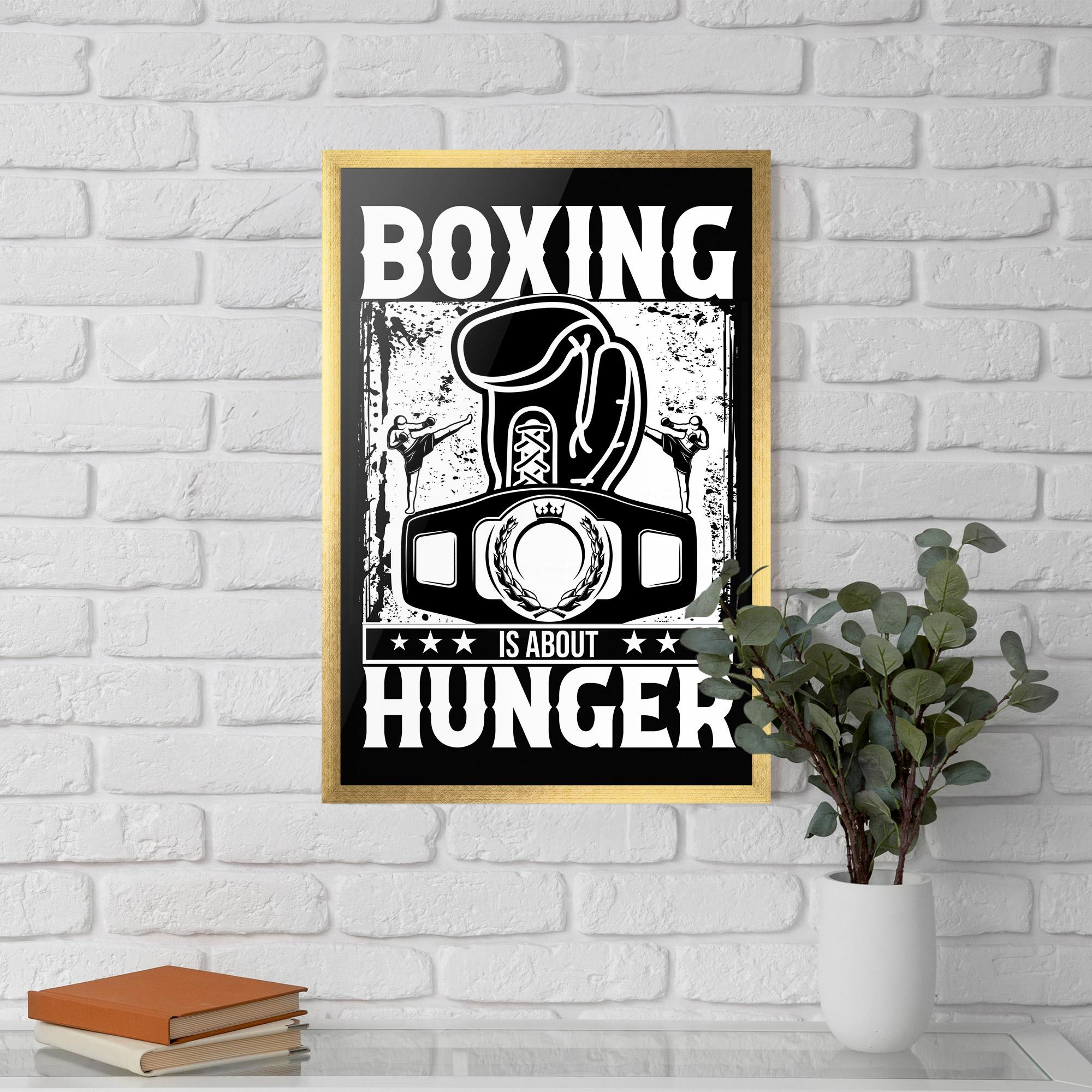 Рамкиран постер Boxing Hunger mockup 5