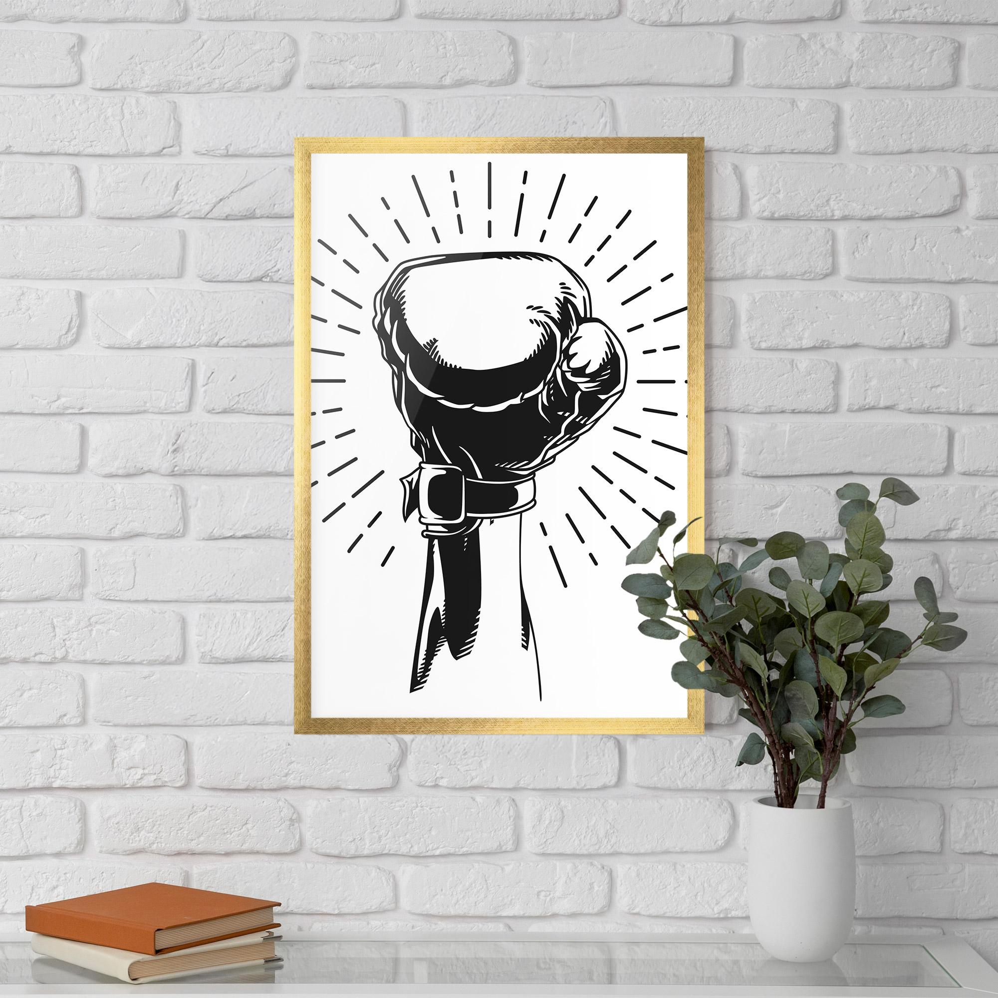 Рамкиран постер White Hand Boxing mockup 5