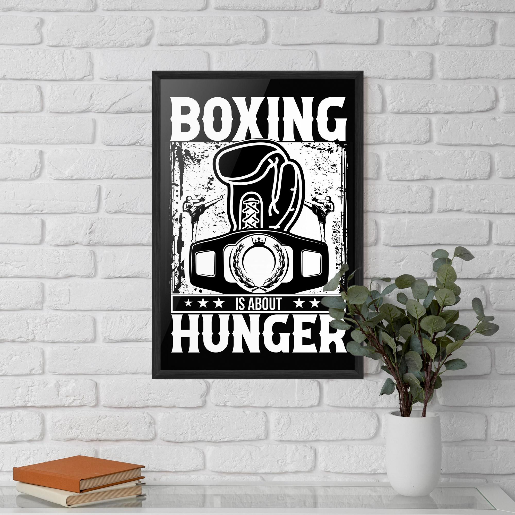 Рамкиран постер Boxing Hunger mockup 5