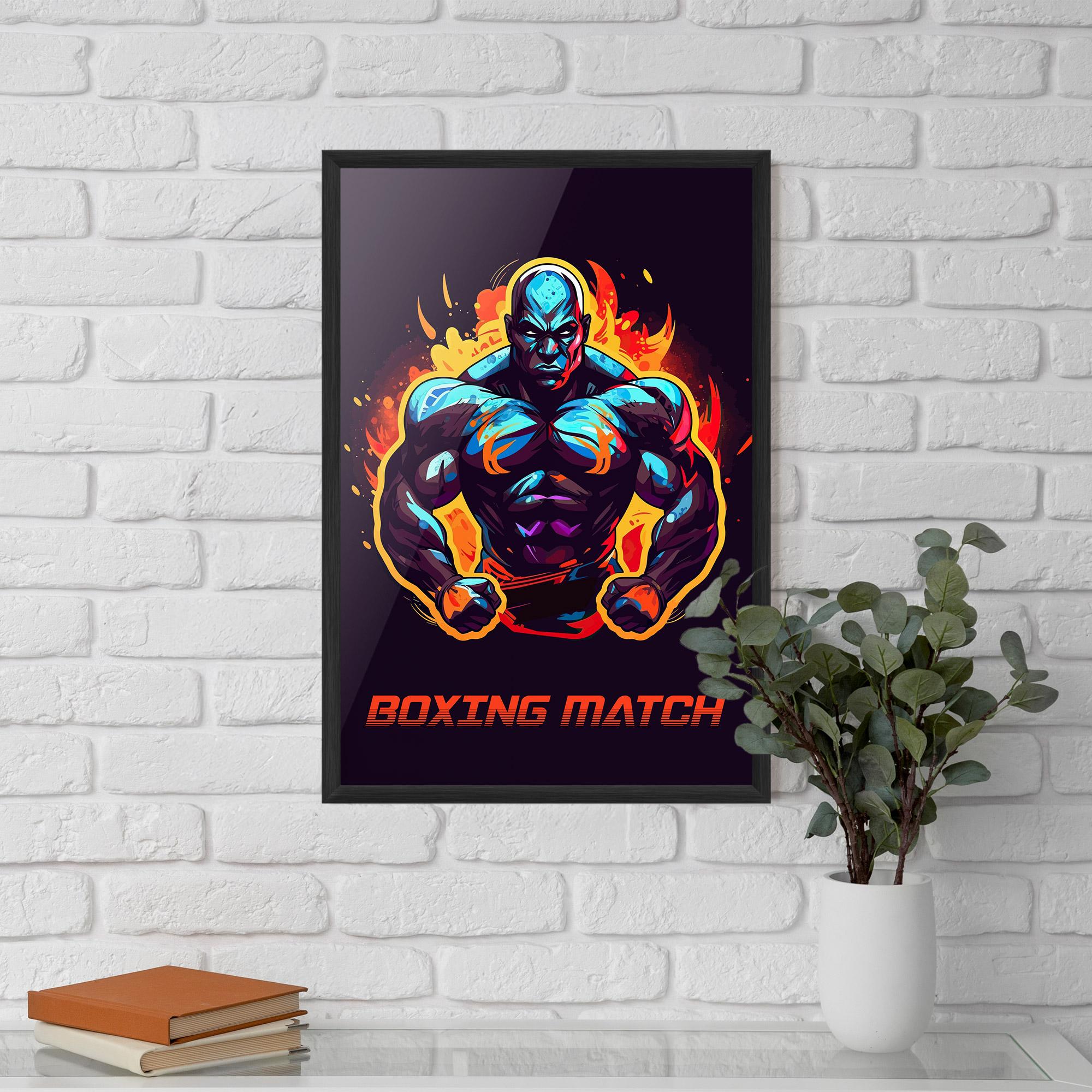 Рамкиран постер Boxing Strong Match mockup 5