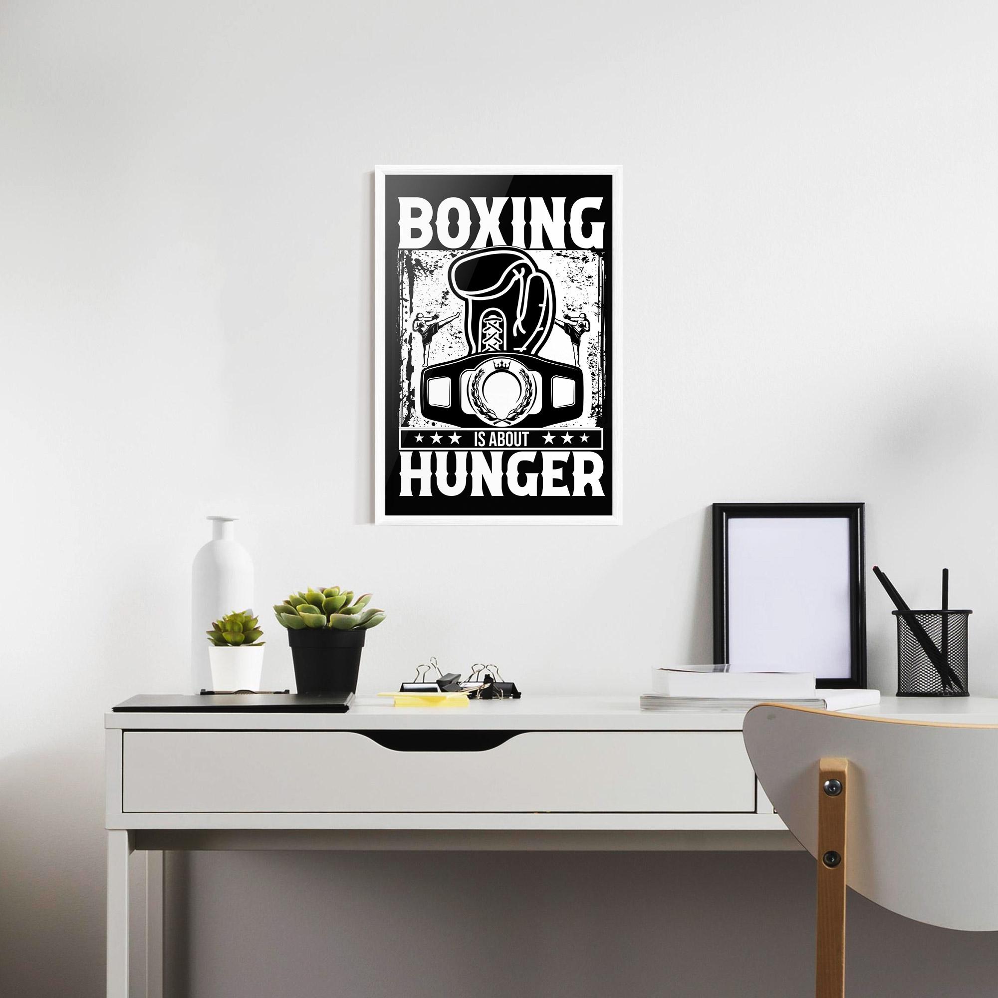 Рамкиран постер Boxing Hunger mockup 7