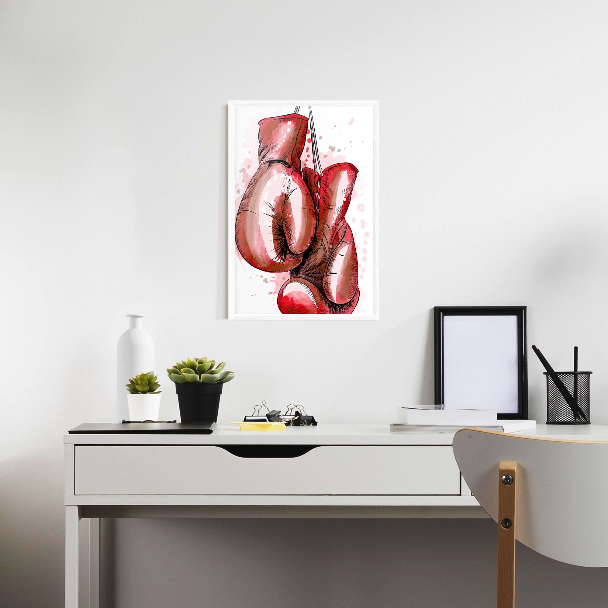 Red Painted Gloves mockup 7