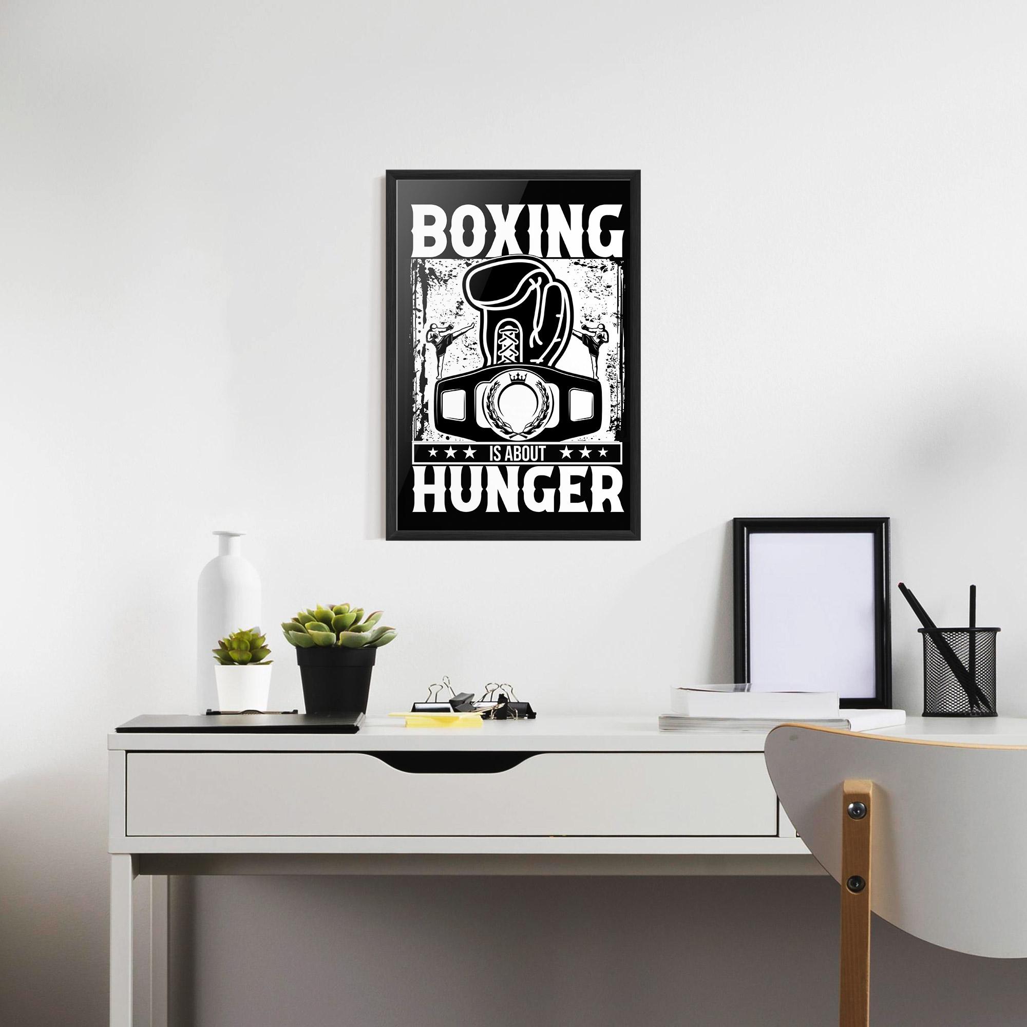 Рамкиран постер Boxing Hunger mockup 7