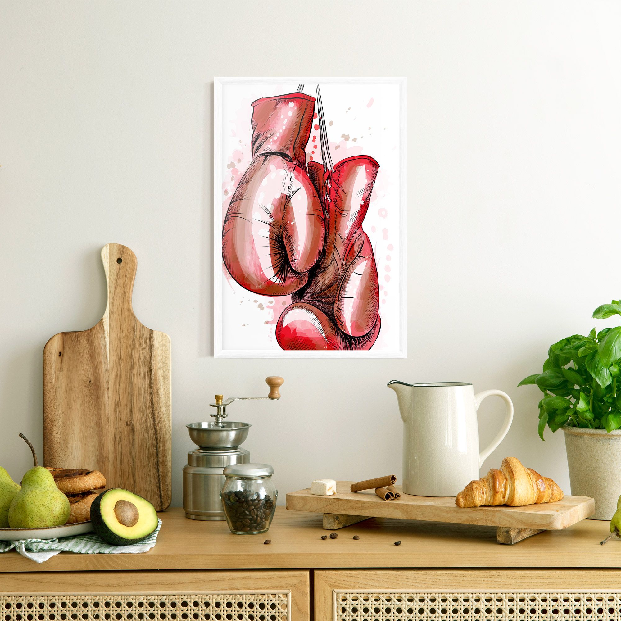 Red Painted Gloves mockup 8