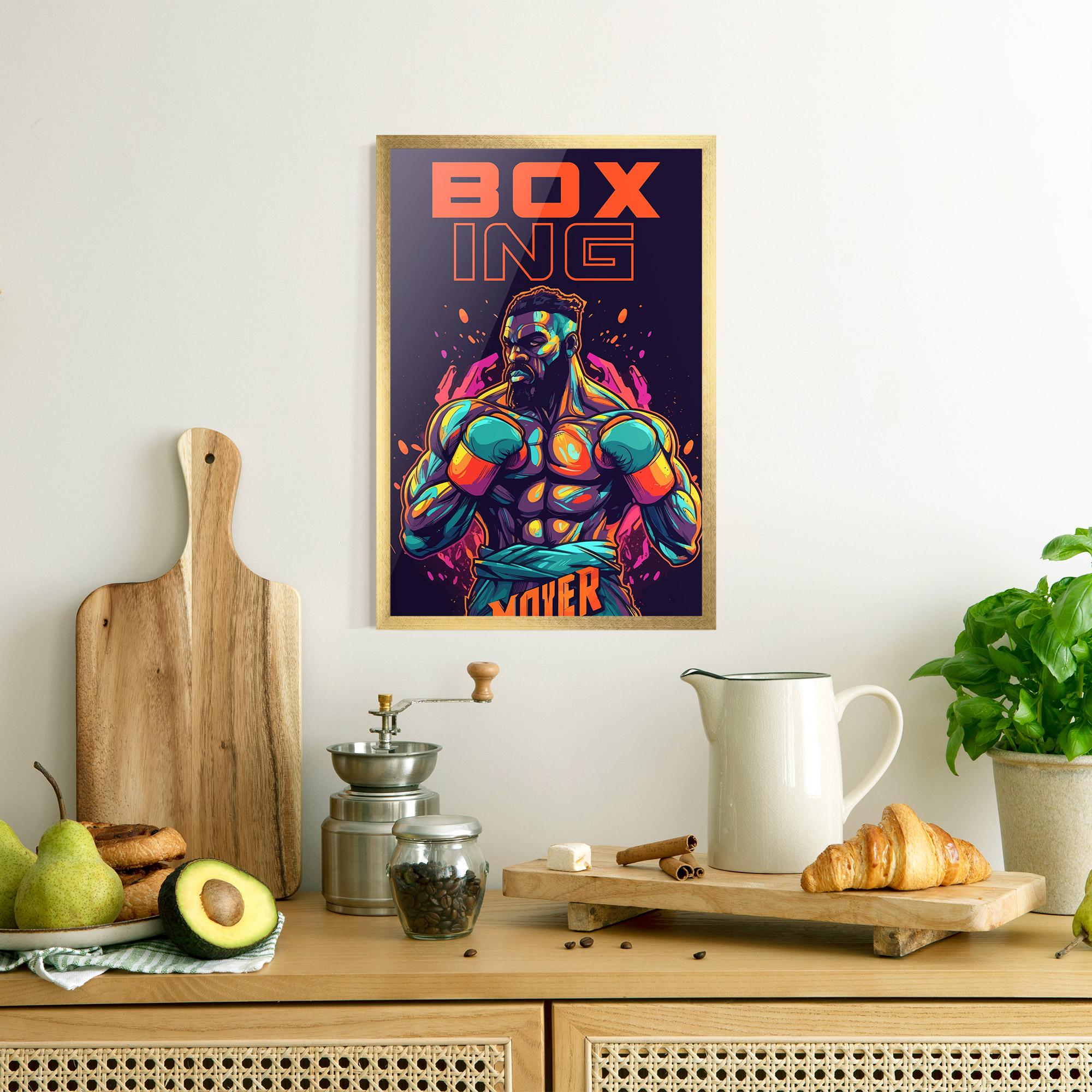 Рамкиран постер Box Ing mockup 8