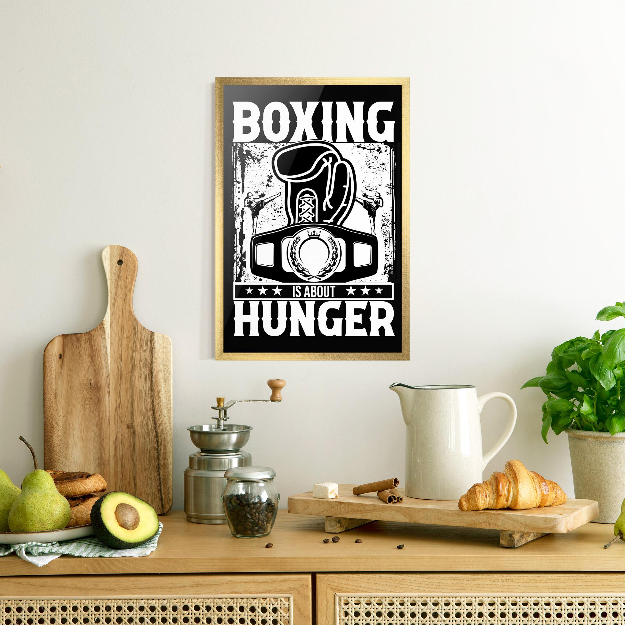 Рамкиран постер Boxing Hunger mockup 8