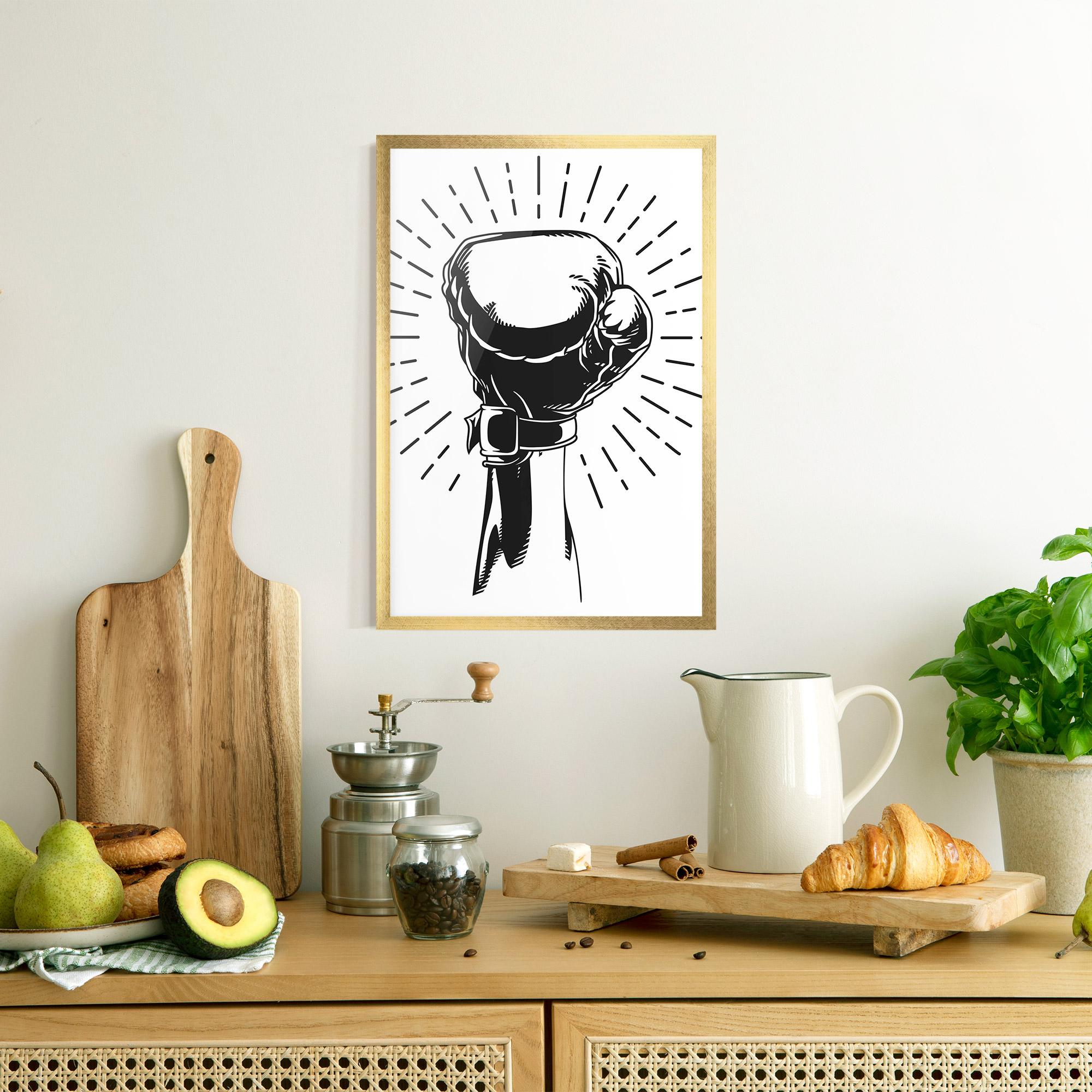 Рамкиран постер White Hand Boxing mockup 8