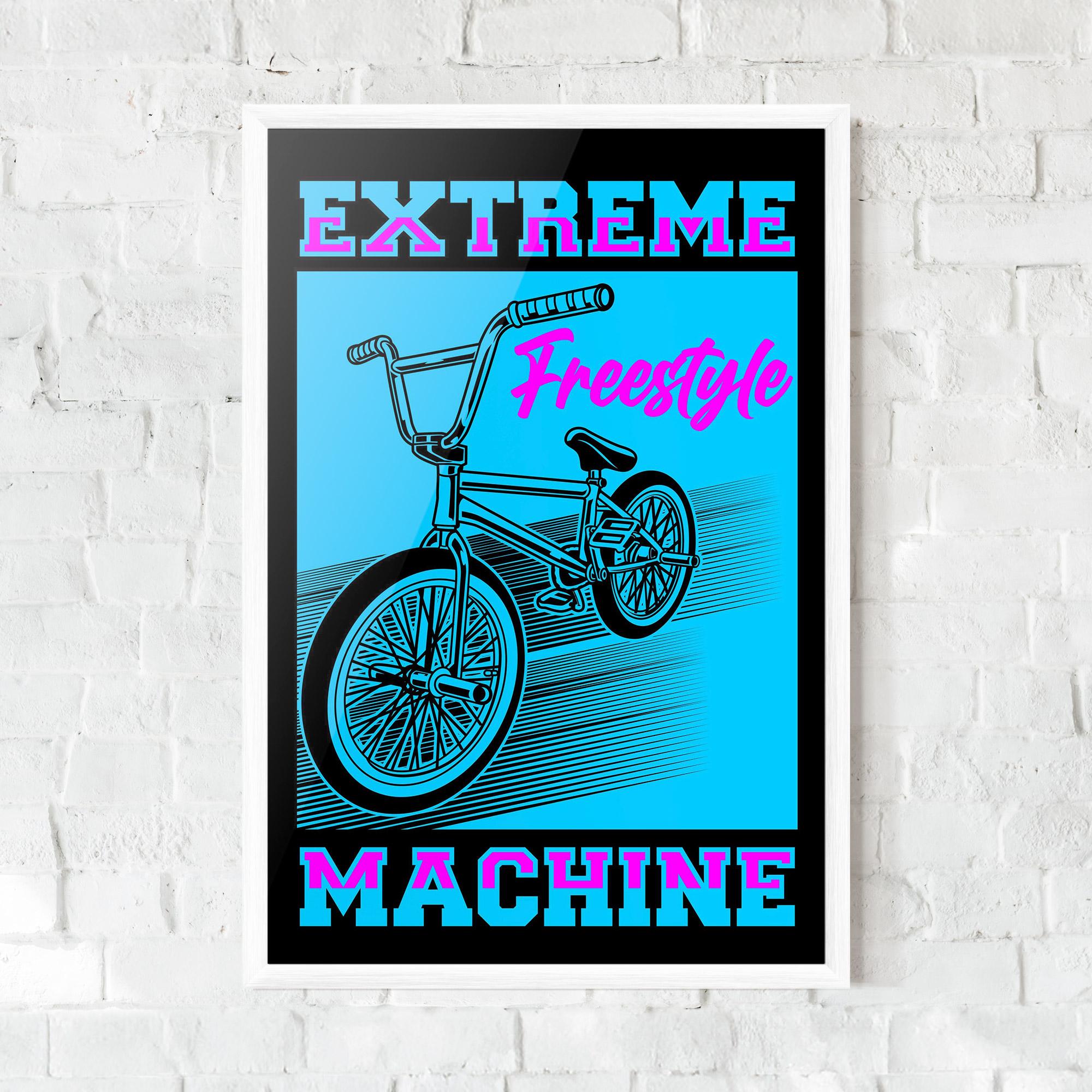 Рамкиран постер Extreme Machine mockup 0