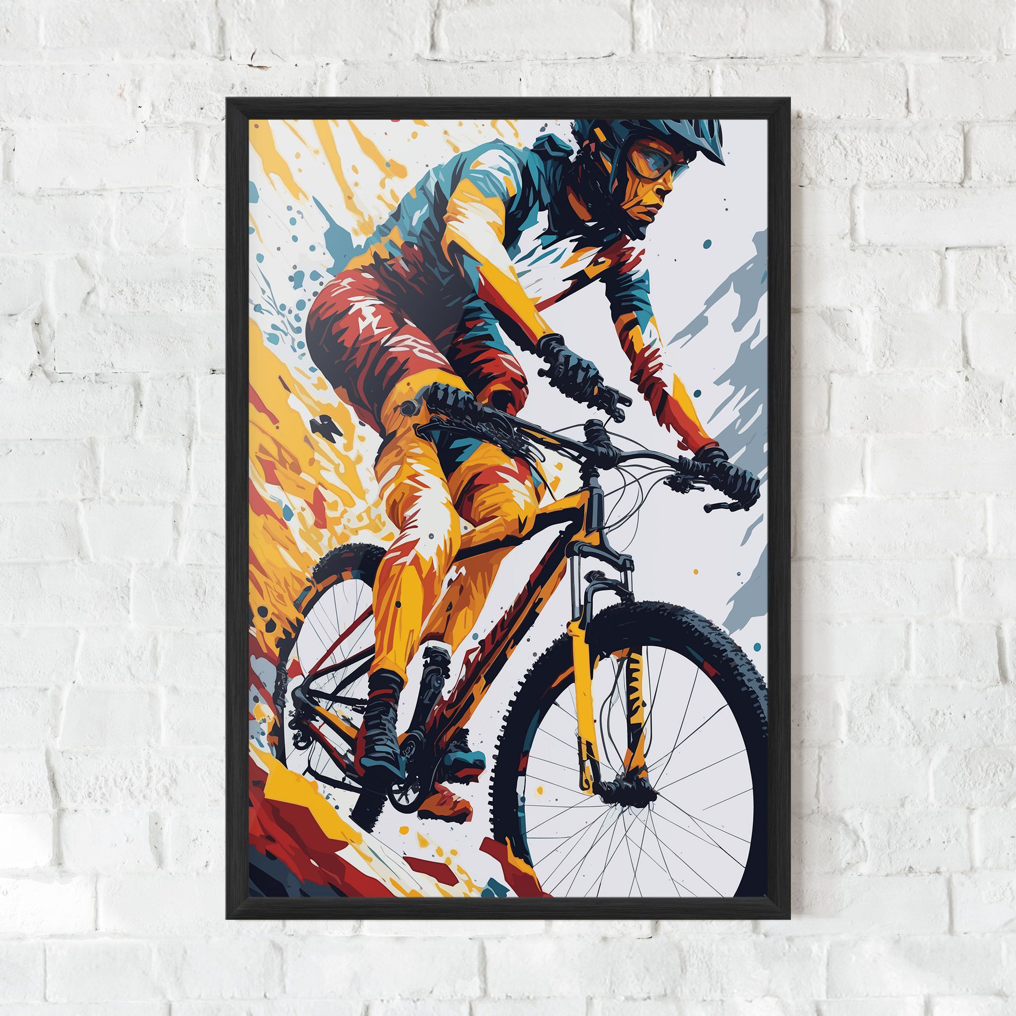 Yellow Bike Art mockup 0