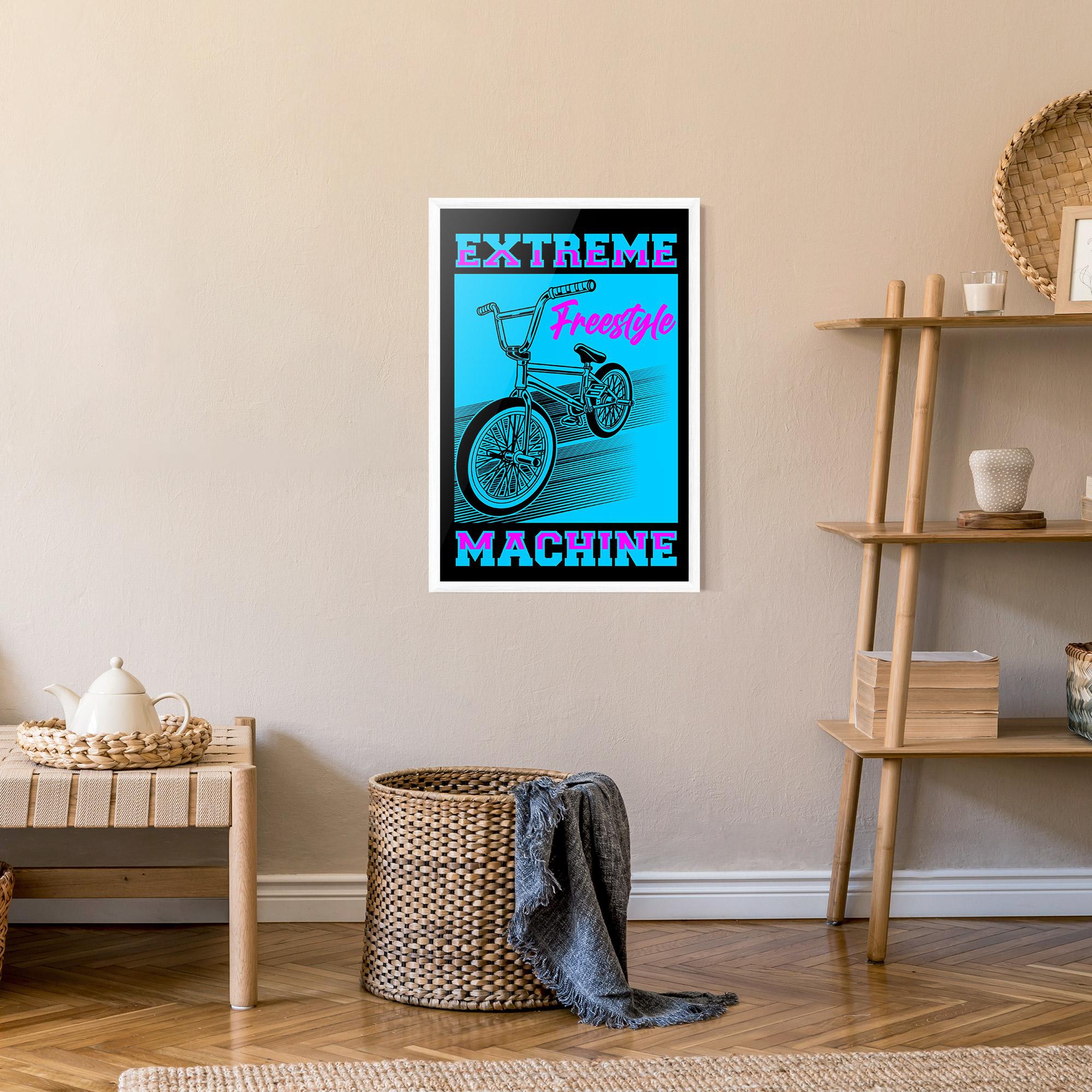 Рамкиран постер Extreme Machine mockup 9