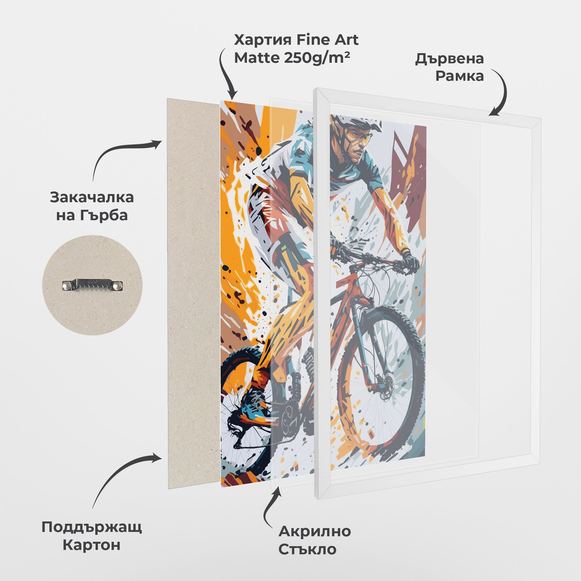 Orange Bike Art mockup 1