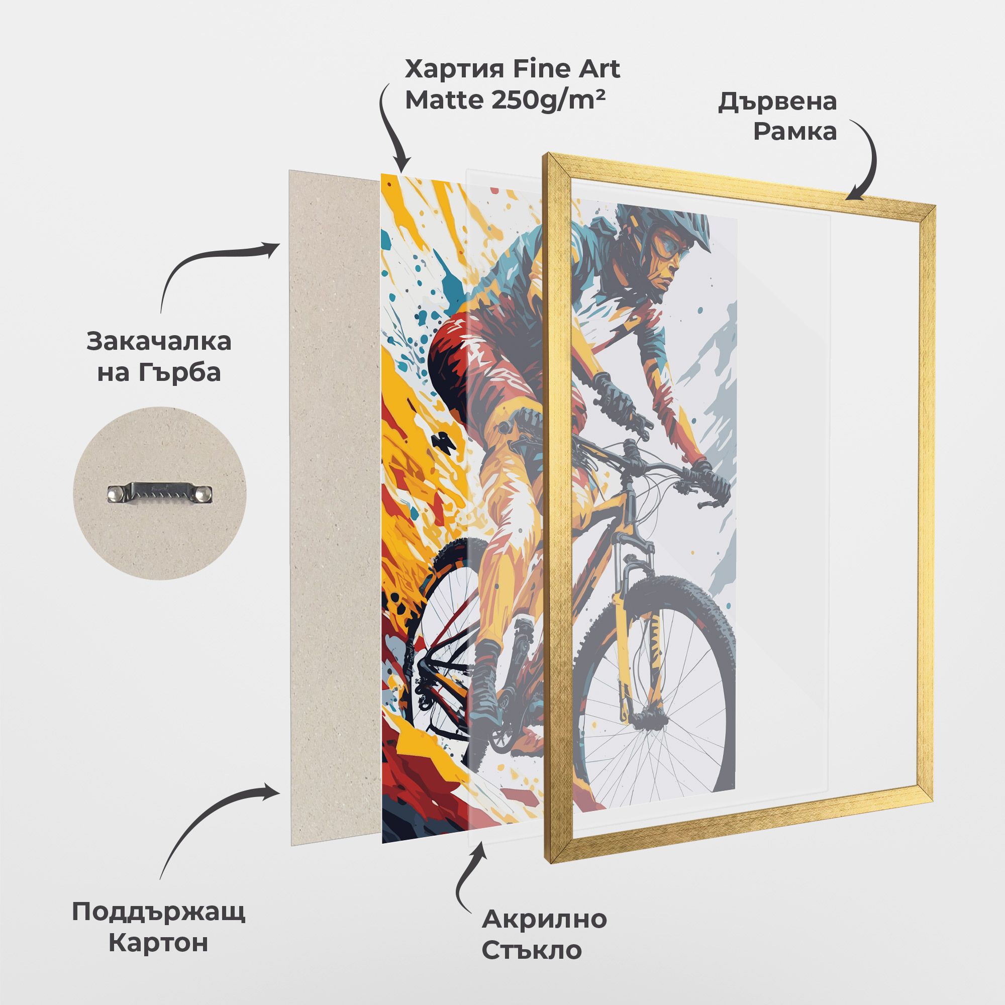 Yellow Bike Art mockup 1