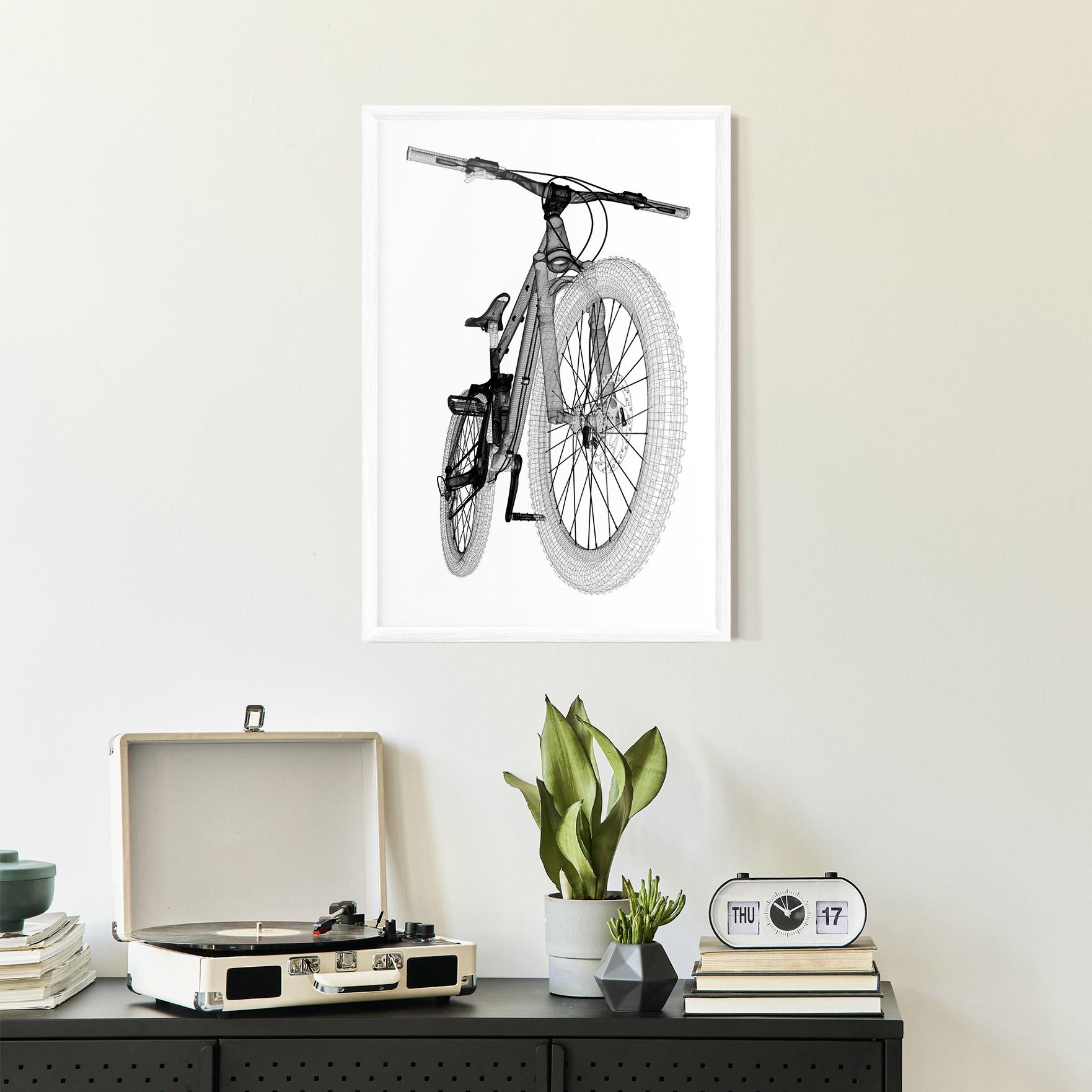 Рамкиран постер Mountain Bicycle 3d Model mockup 2