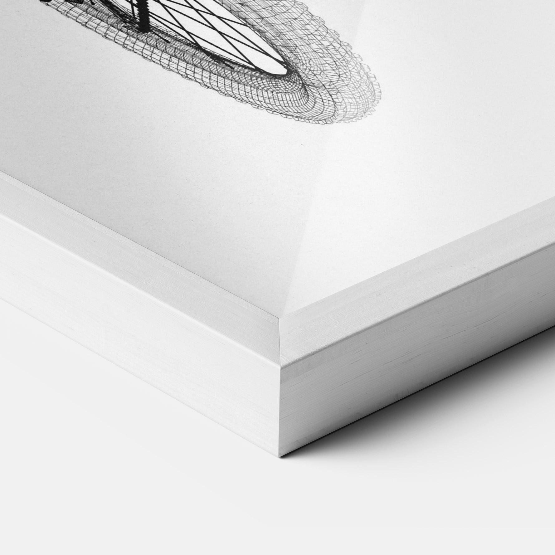 Рамкиран постер Mountain Bicycle 3d Model mockup 3